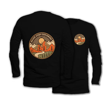 Sustainable Long Sleeve Shirt - Never Stop Exploring