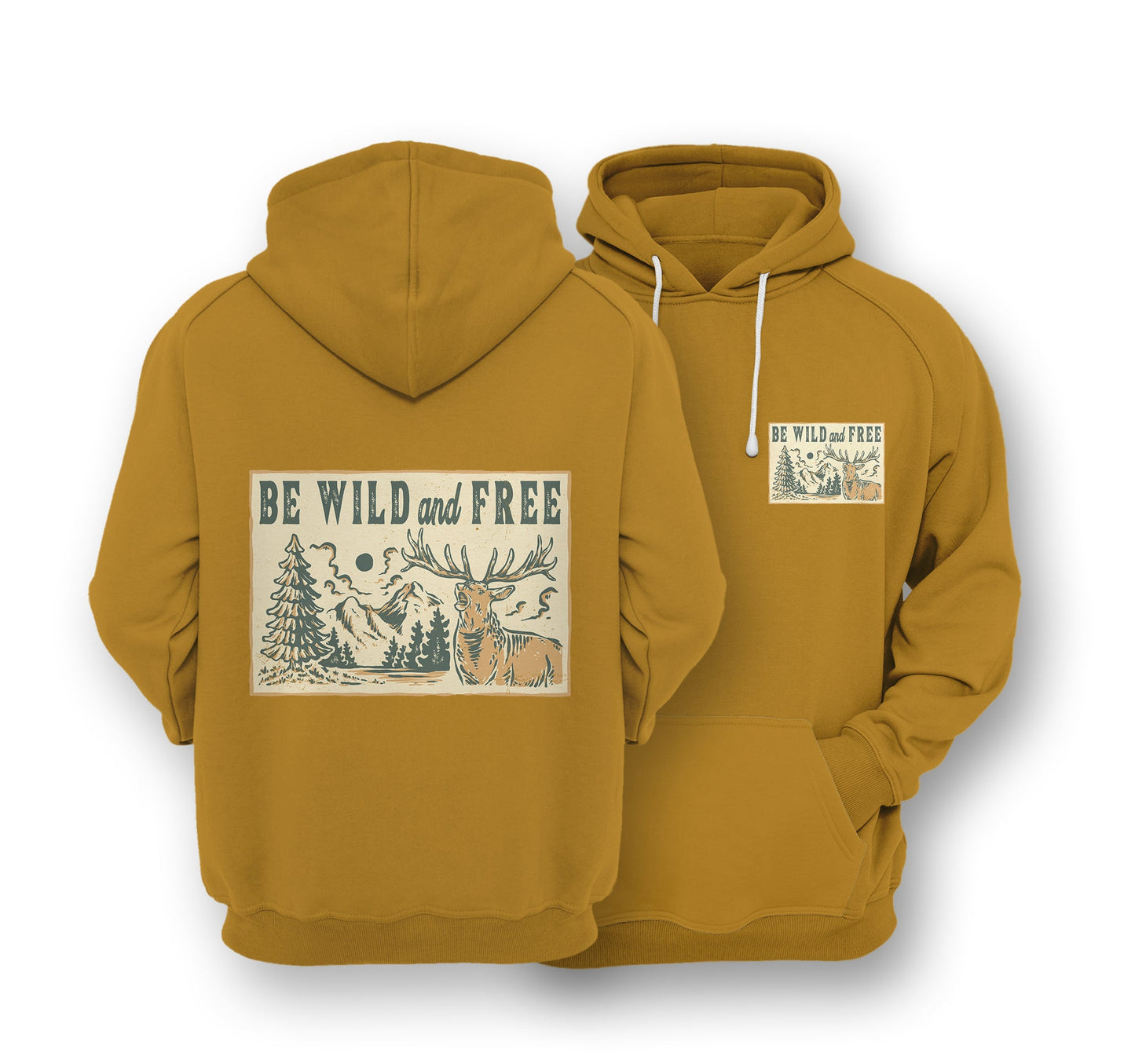 Sustainable Hoodie - Be Wild & Free