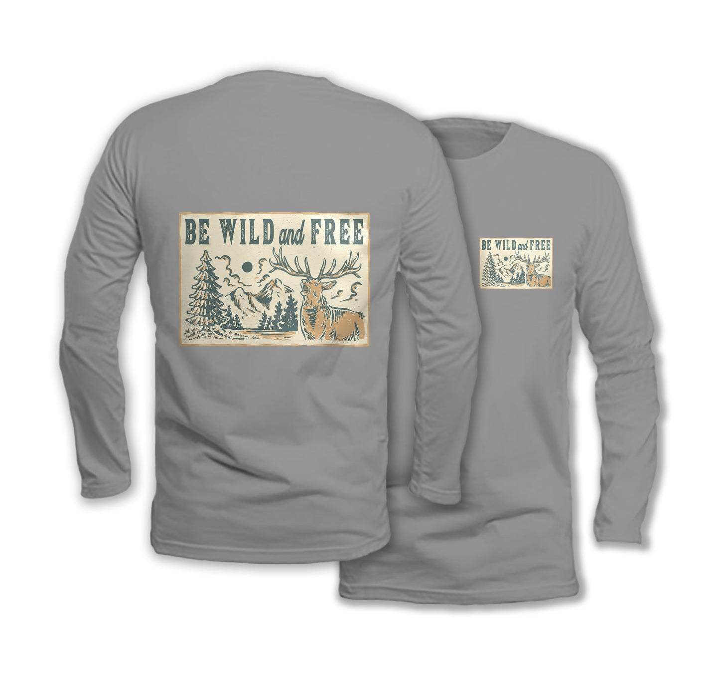 Be Wild & Free - Long Sleeve Organic Cotton T-Shirt