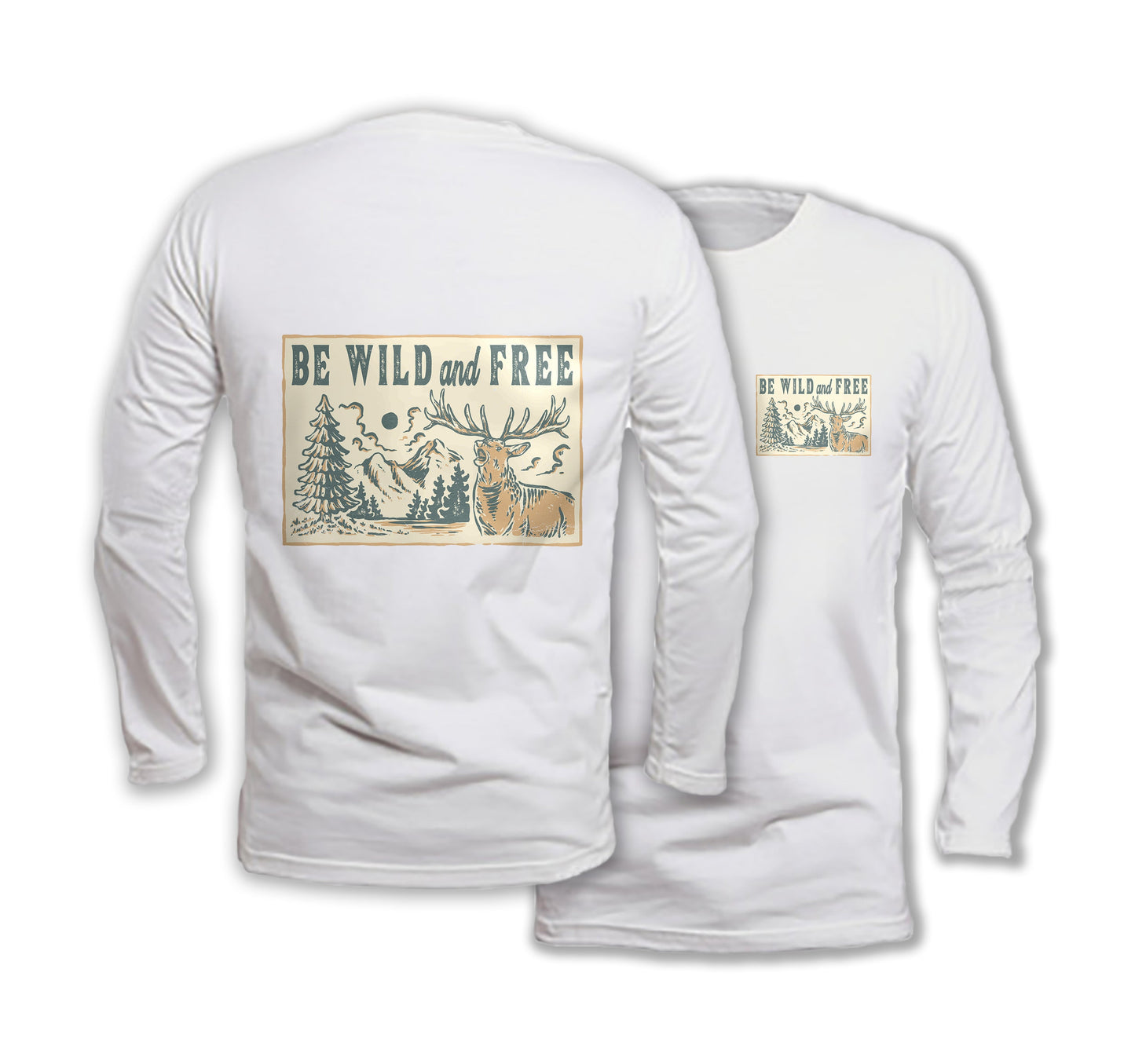 Be Wild & Free - Long Sleeve Organic Cotton T-Shirt