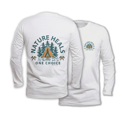 Nature Heals - Long Sleeve Organic Cotton T-Shirt
