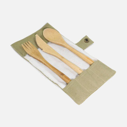 Bamboo Travel Cutlery Set - One Choice Apparel
