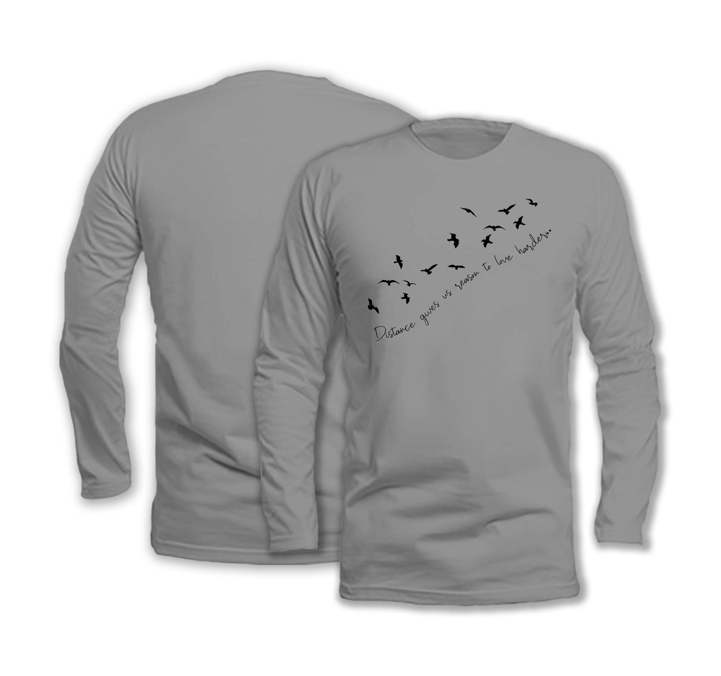 Birds Front - Long Sleeve Organic Cotton T-Shirt - One Choice Apparel