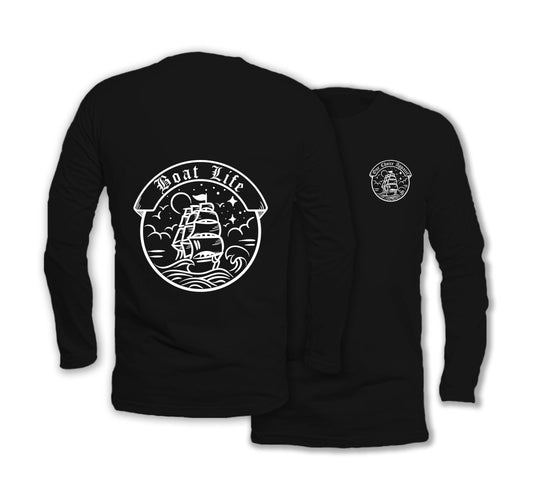 Boat Life - Long Sleeve Organic Cotton T-Shirt - One Choice Apparel