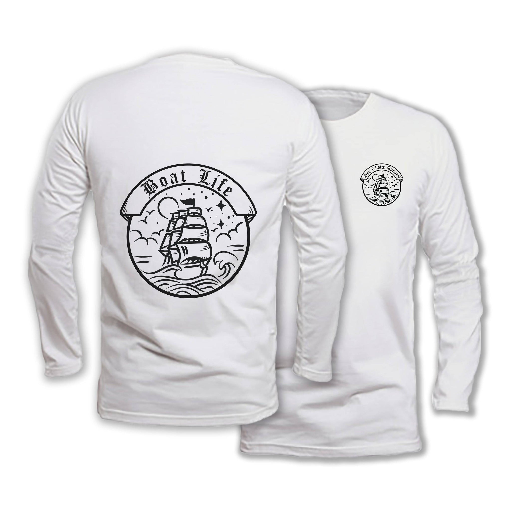 Boat Life - Long Sleeve Organic Cotton T-Shirt - One Choice Apparel