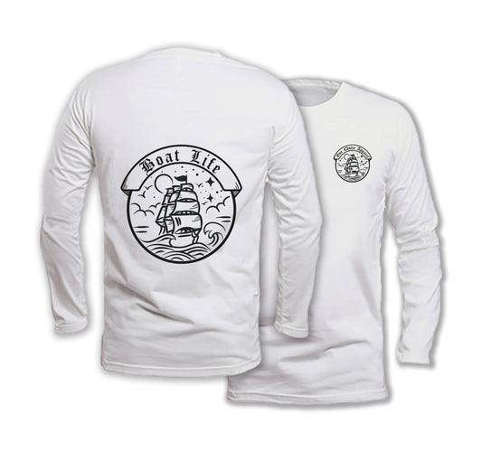 Boat Life - Long Sleeve Organic Cotton T-Shirt - One Choice Apparel