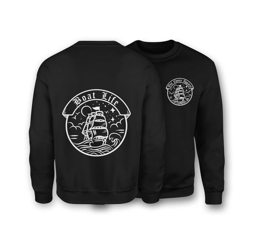 Boat Life Sweatshirt - Organic Cotton Sweatshirt - One Choice Apparel