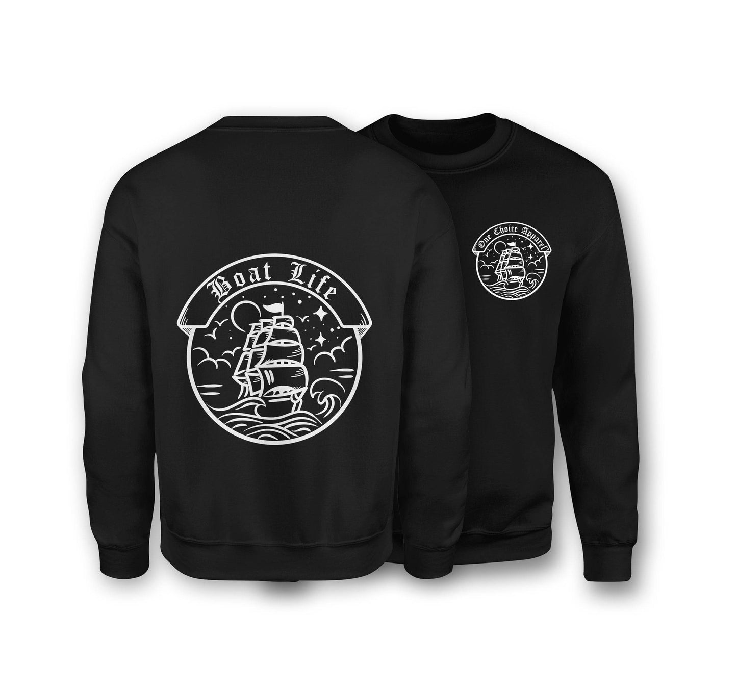 Boat Life Sweatshirt - Organic Cotton Sweatshirt - One Choice Apparel
