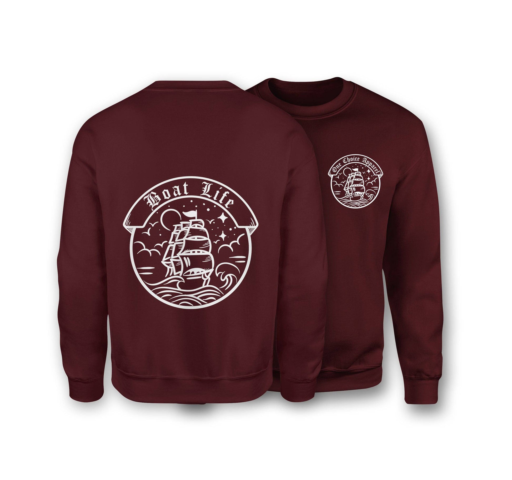 Boat Life Sweatshirt - Organic Cotton Sweatshirt - One Choice Apparel