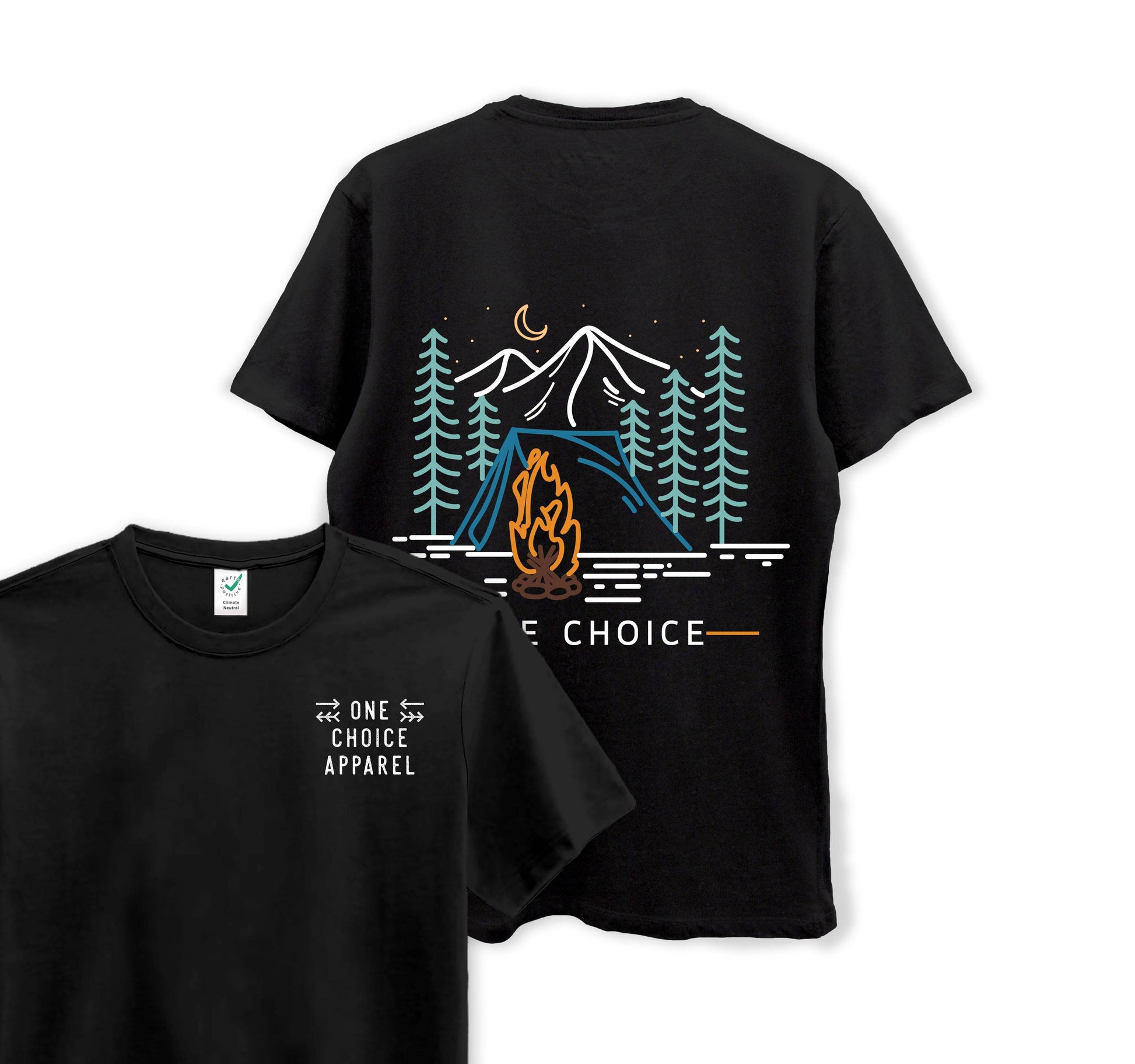 Bonfire Scene - Organic Cotton Tee - One Choice Apparel