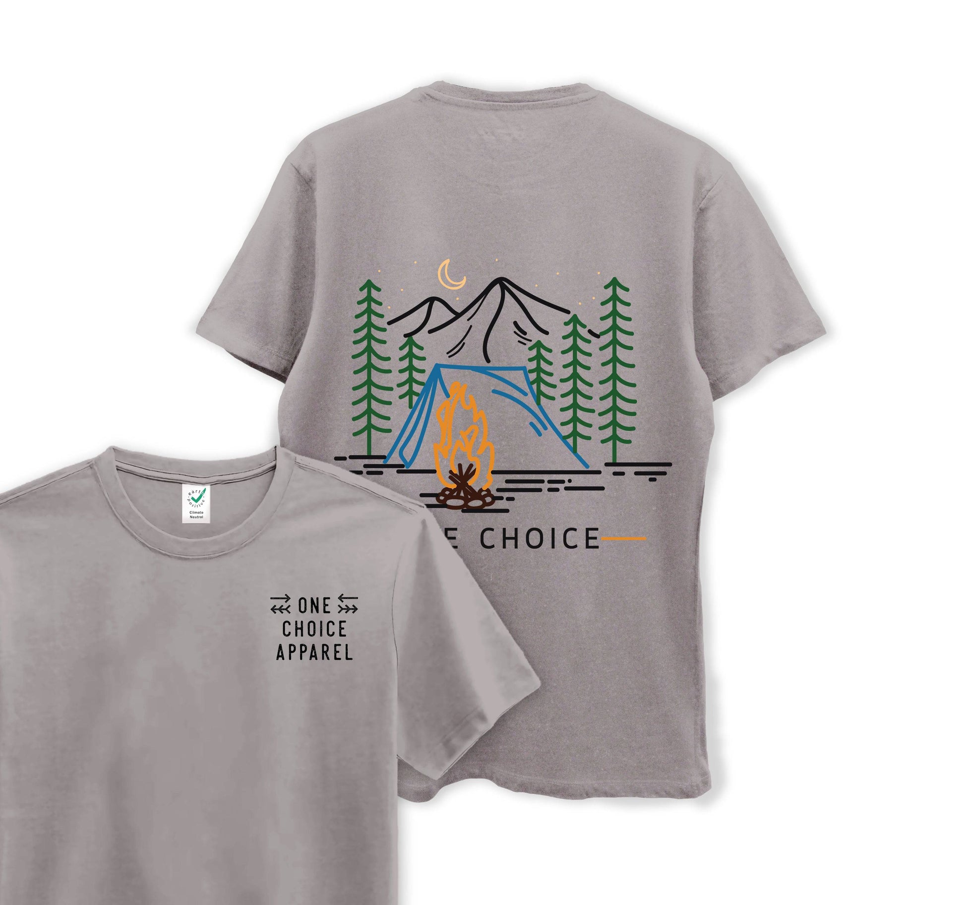 Bonfire Scene - Organic Cotton Tee - One Choice Apparel