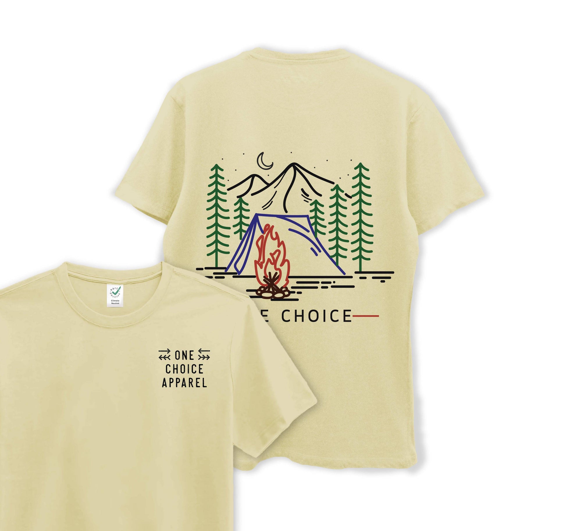 Bonfire Scene - Organic Cotton Tee - One Choice Apparel