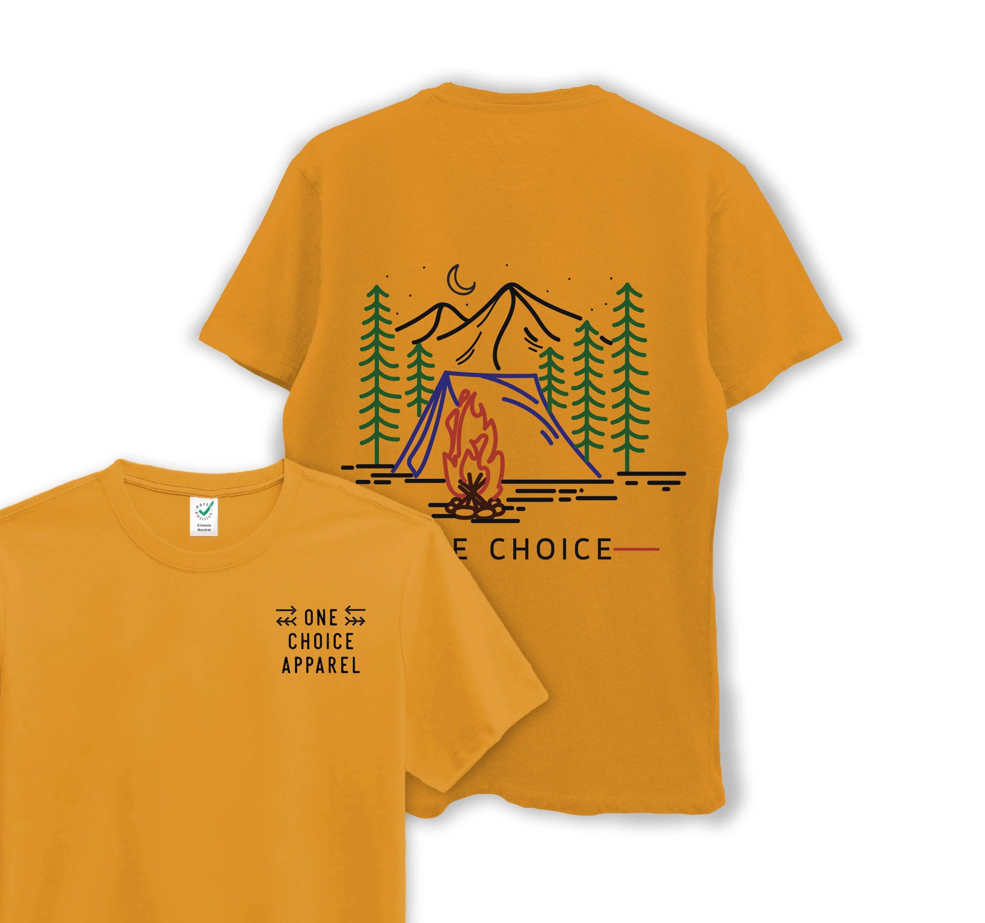 Bonfire Scene - Organic Cotton Tee - One Choice Apparel