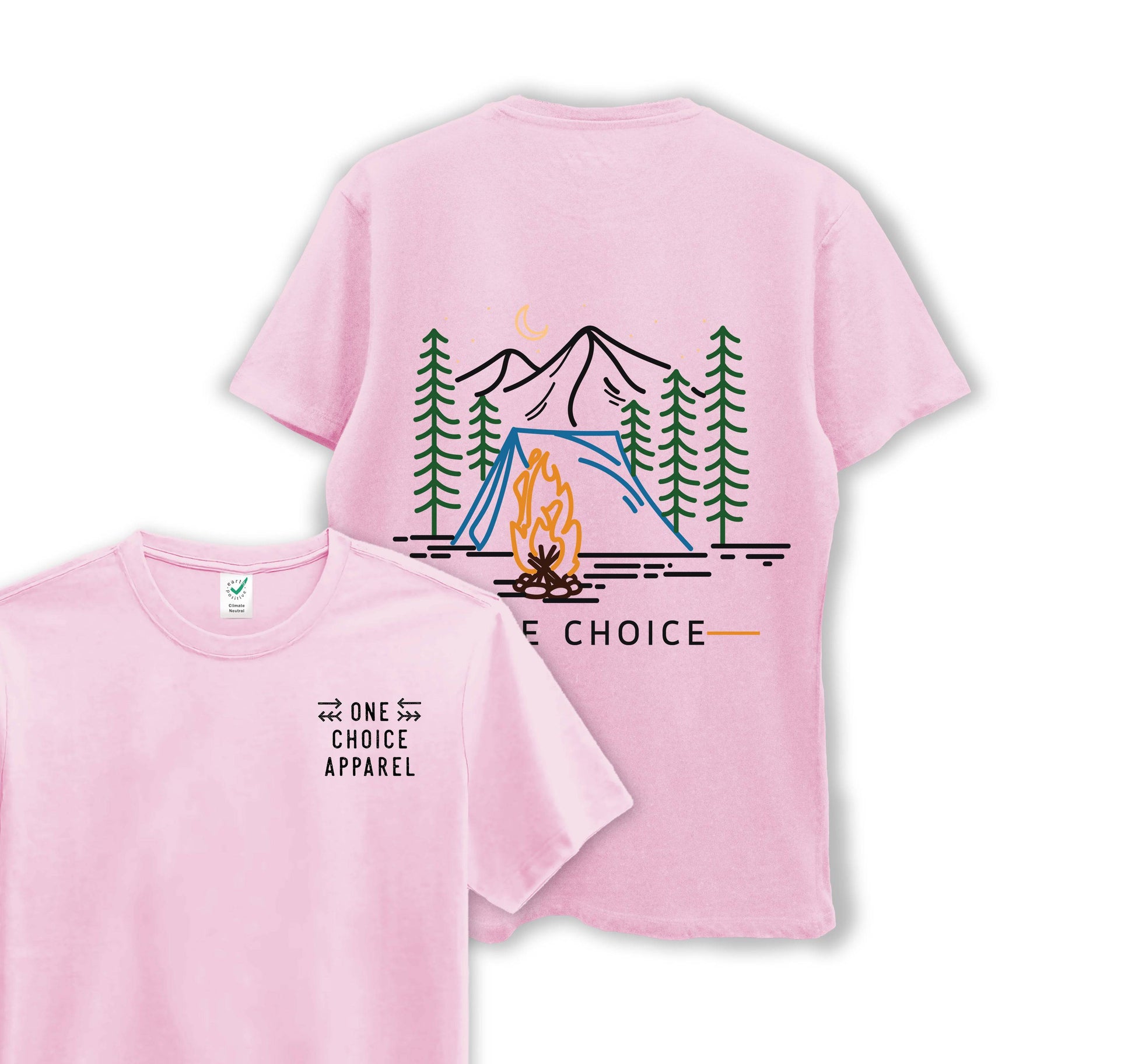 Bonfire Scene - Organic Cotton Tee - One Choice Apparel