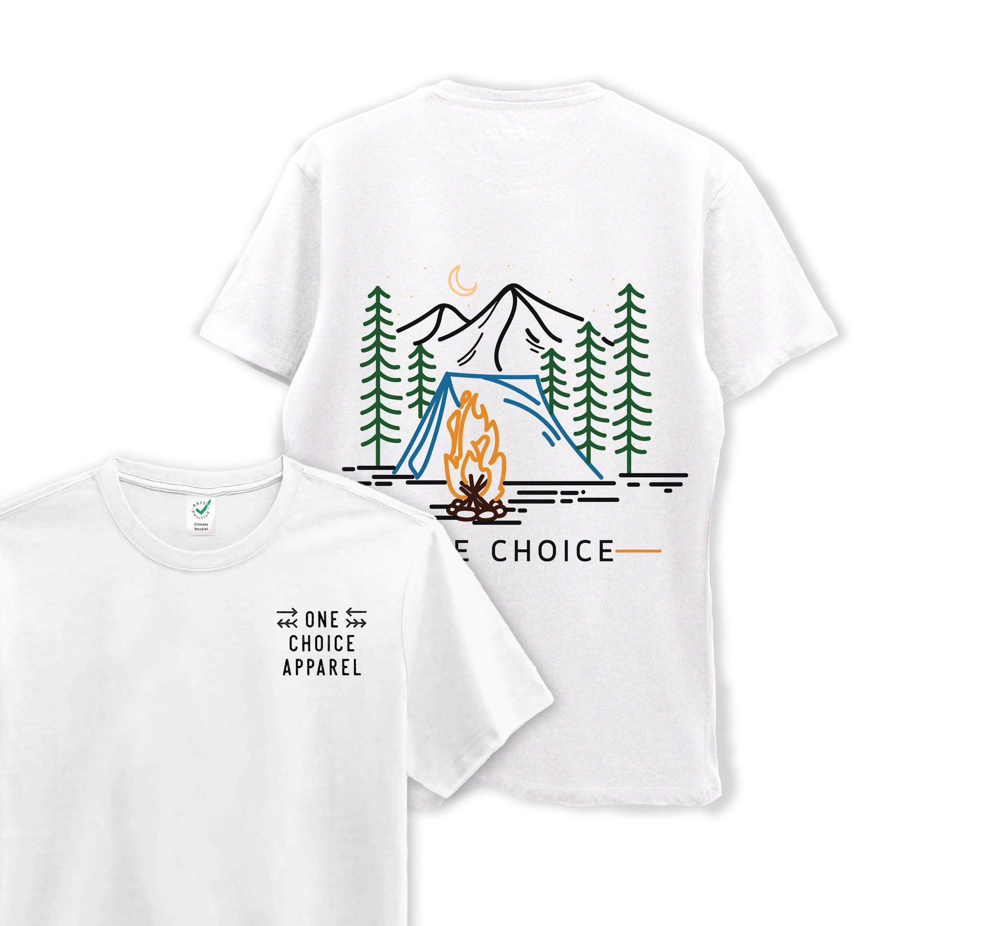 Bonfire Scene - Organic Cotton Tee - One Choice Apparel