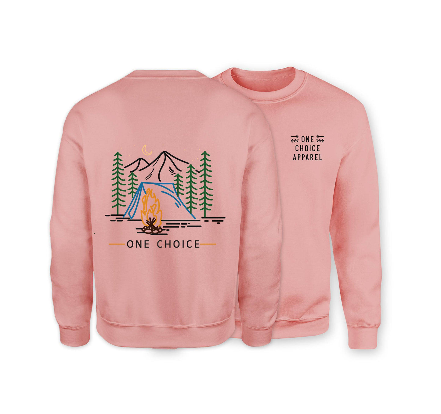 Bonfire Scene Sweatshirt - Organic Cotton Sweatshirt - One Choice Apparel