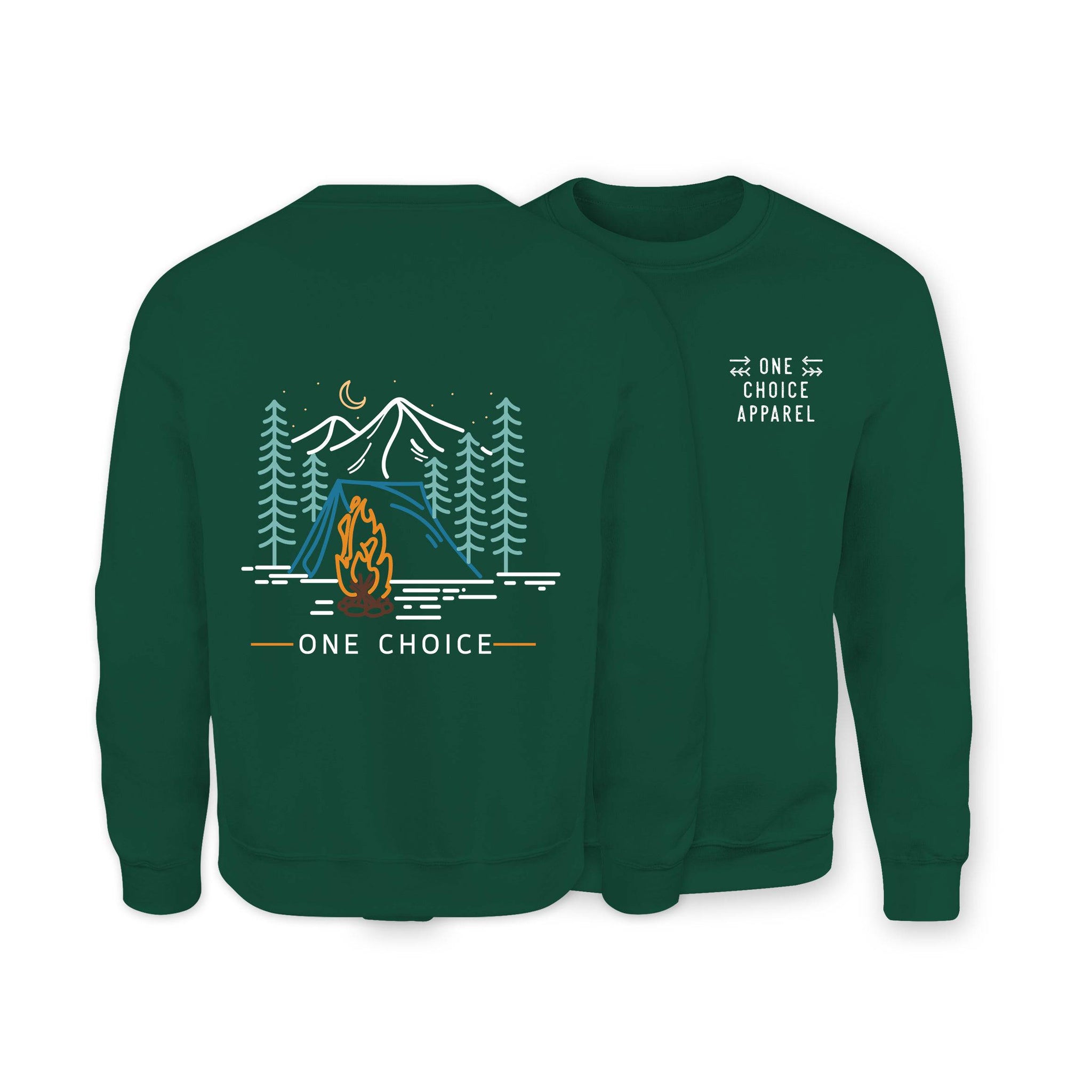 Bonfire Scene Sweatshirt - Organic Cotton Sweatshirt - One Choice Apparel