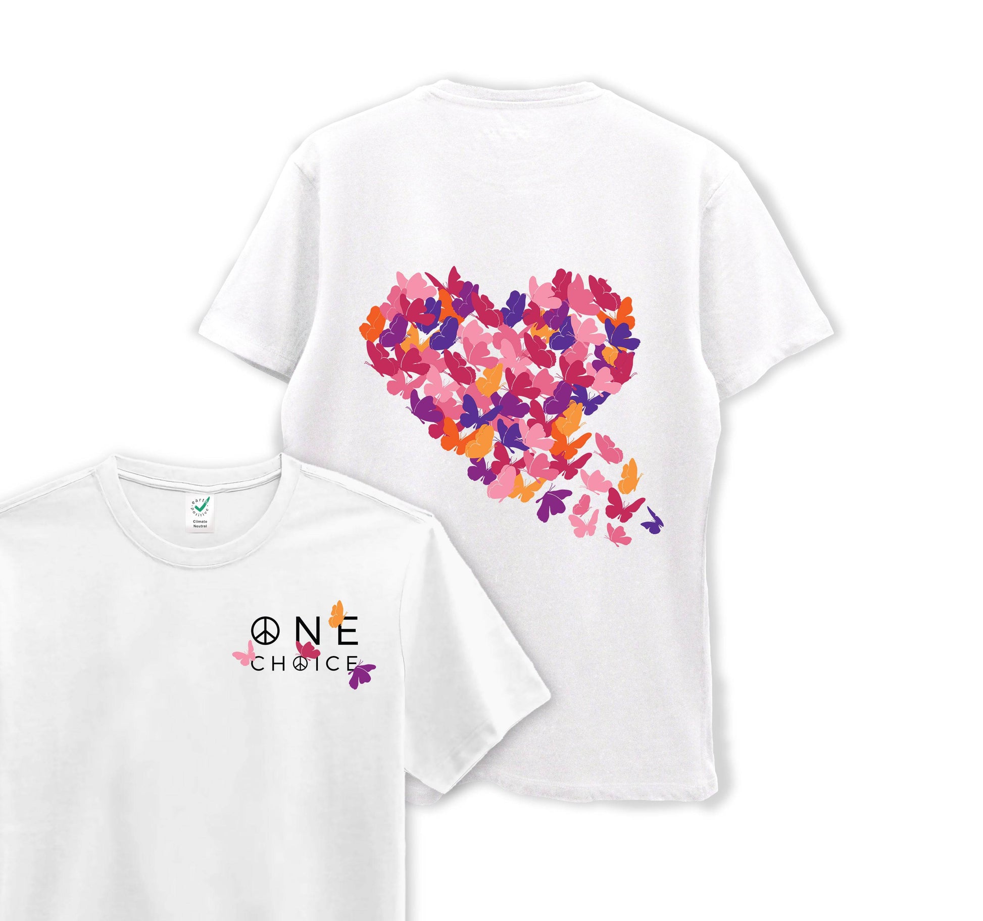 Butterfly Love - Organic Cotton Tee - One Choice Apparel