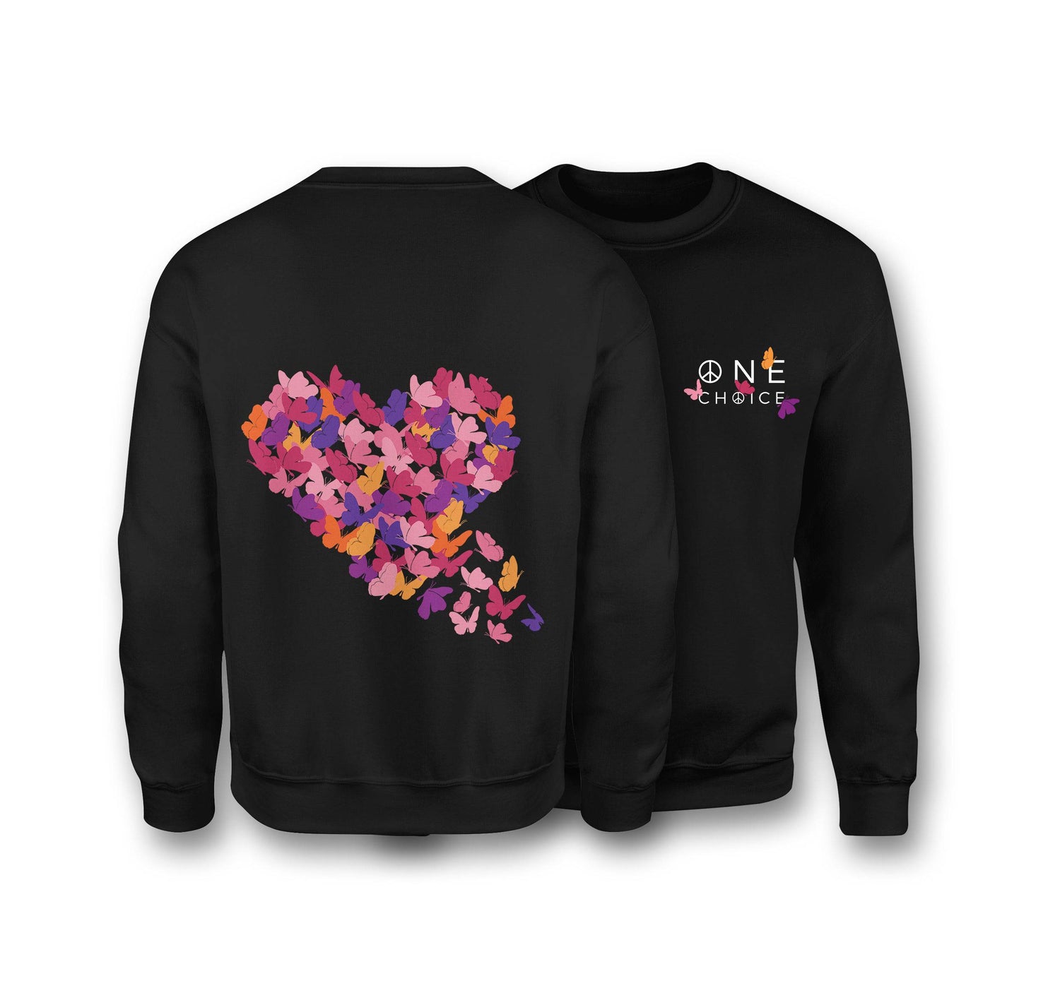 Butterfly Love Sweatshirt - Organic Cotton Sweatshirt - One Choice Apparel