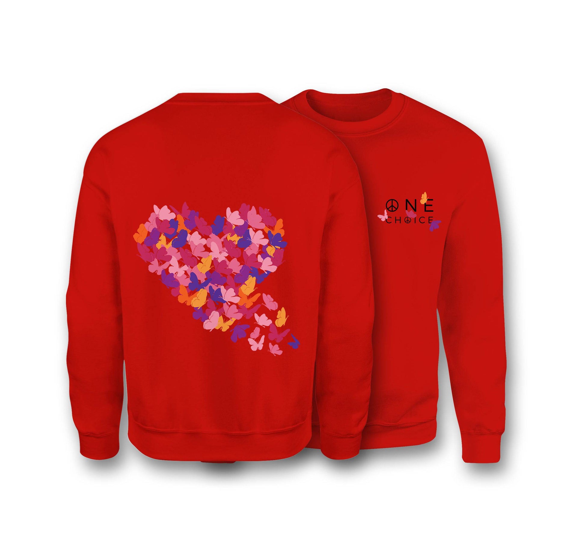 Butterfly Love Sweatshirt - Organic Cotton Sweatshirt - One Choice Apparel