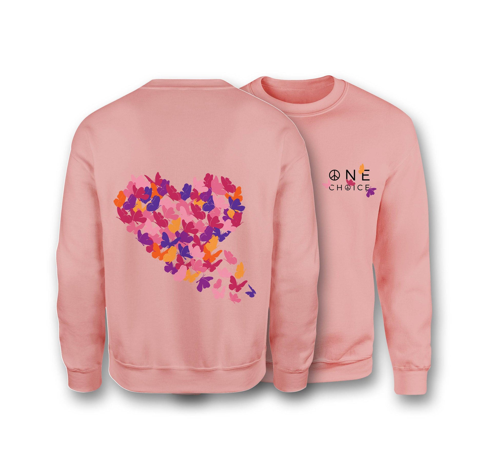 Butterfly Love Sweatshirt - Organic Cotton Sweatshirt - One Choice Apparel