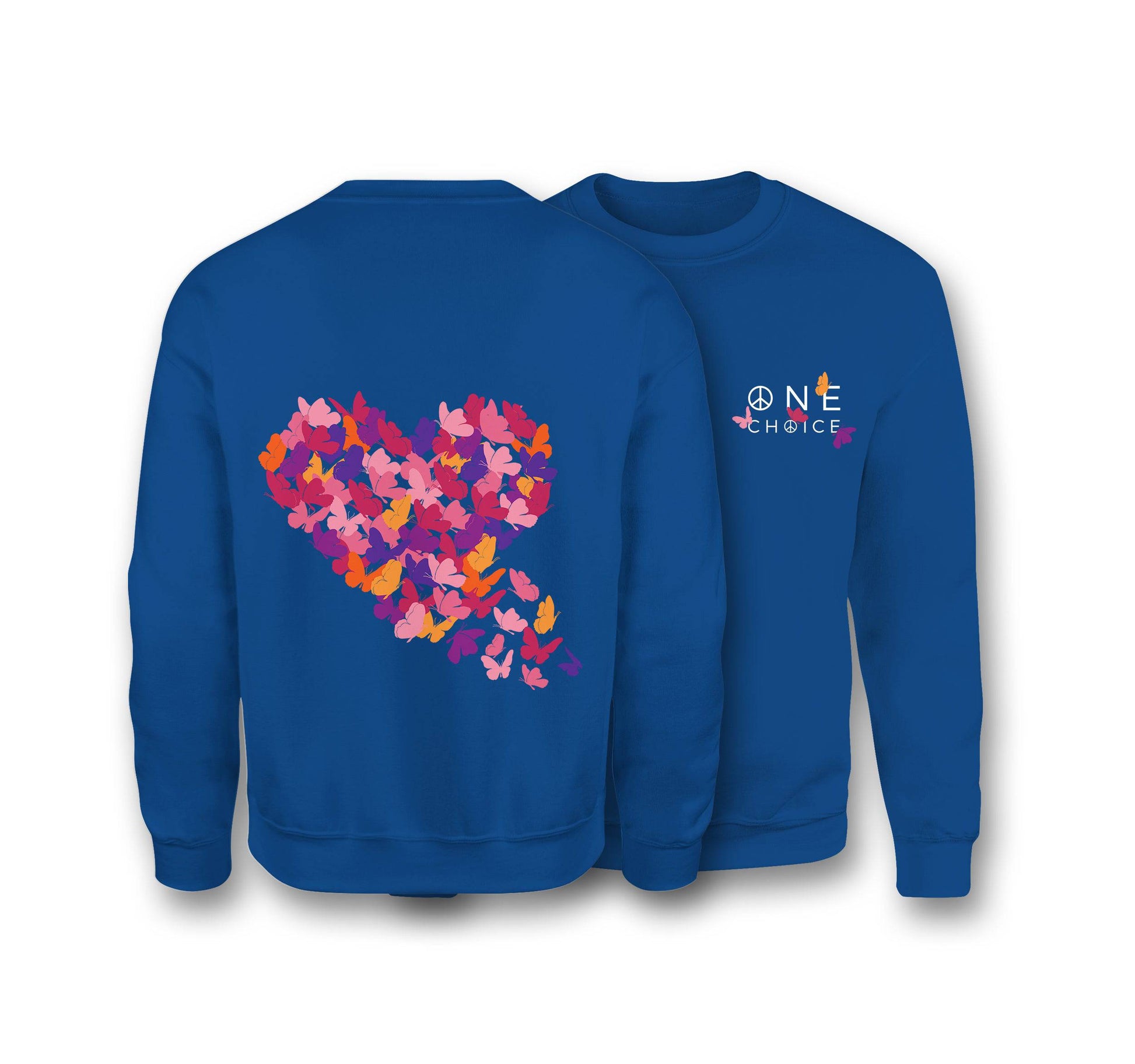 Butterfly Love Sweatshirt - Organic Cotton Sweatshirt - One Choice Apparel