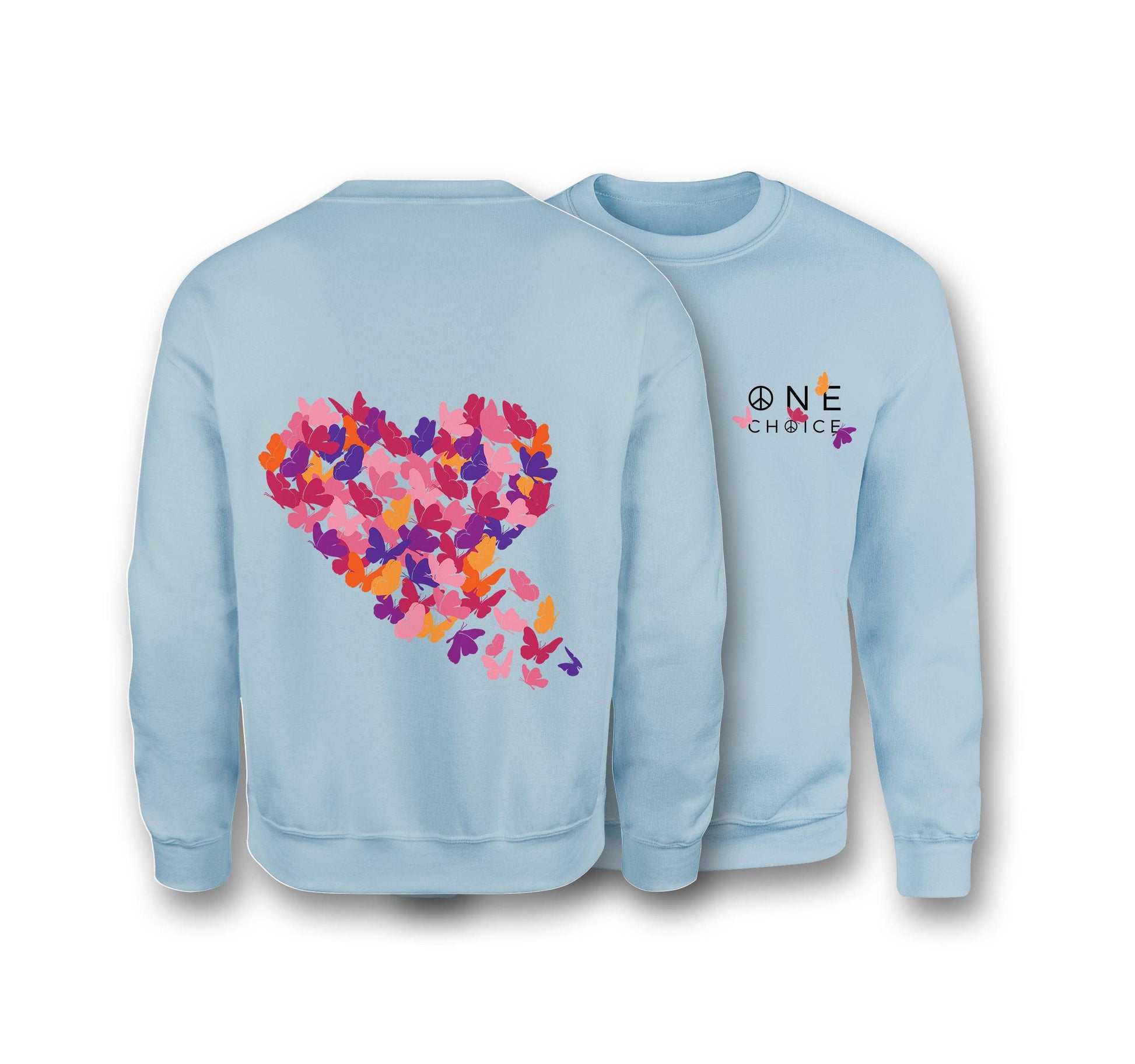 Butterfly Love Sweatshirt - Organic Cotton Sweatshirt - One Choice Apparel