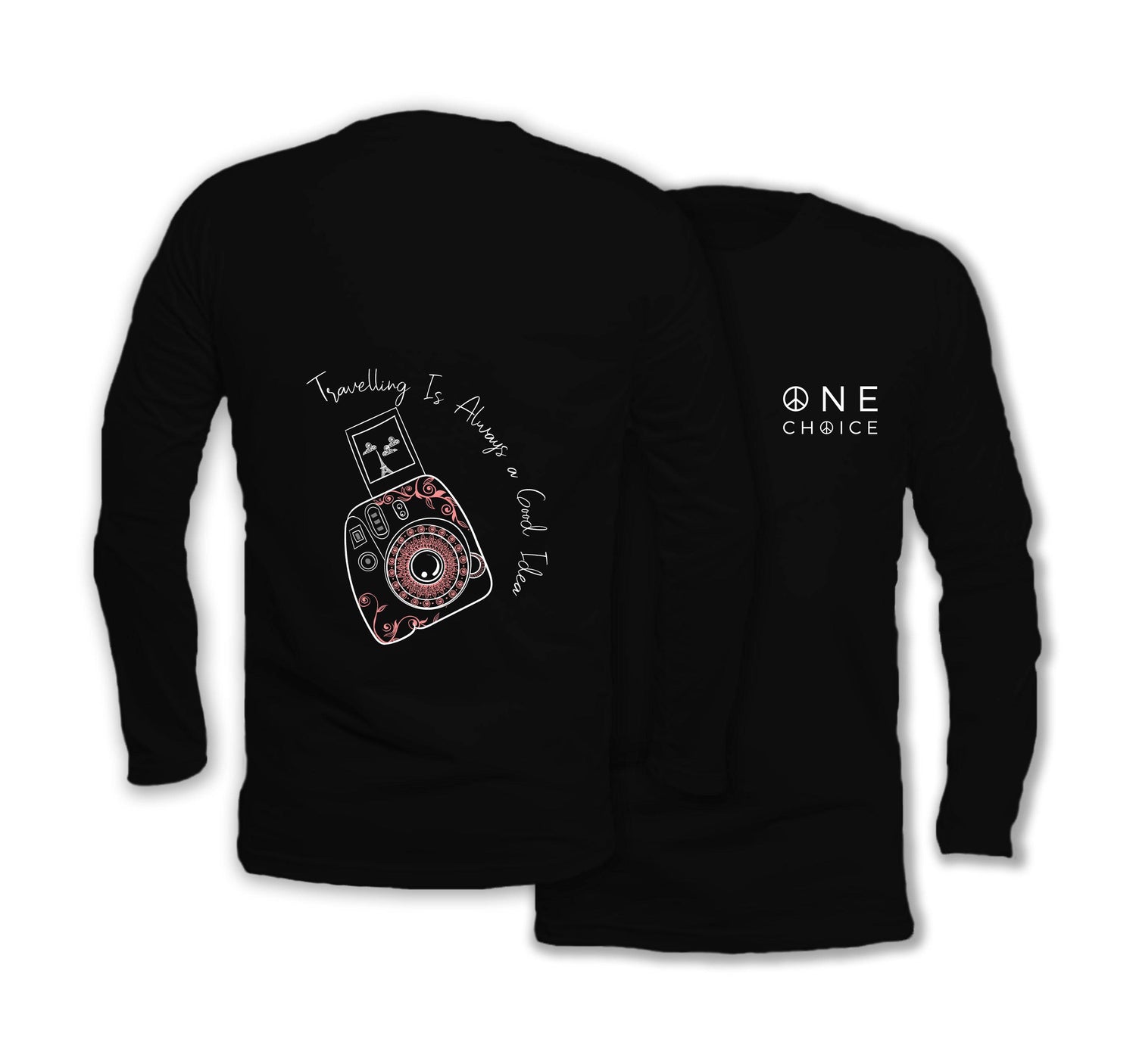 Camera Long Sleeve Organic Cotton T-Shirt - One Choice Apparel