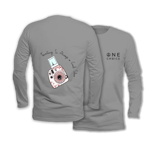 Camera Long Sleeve Organic Cotton T-Shirt - One Choice Apparel