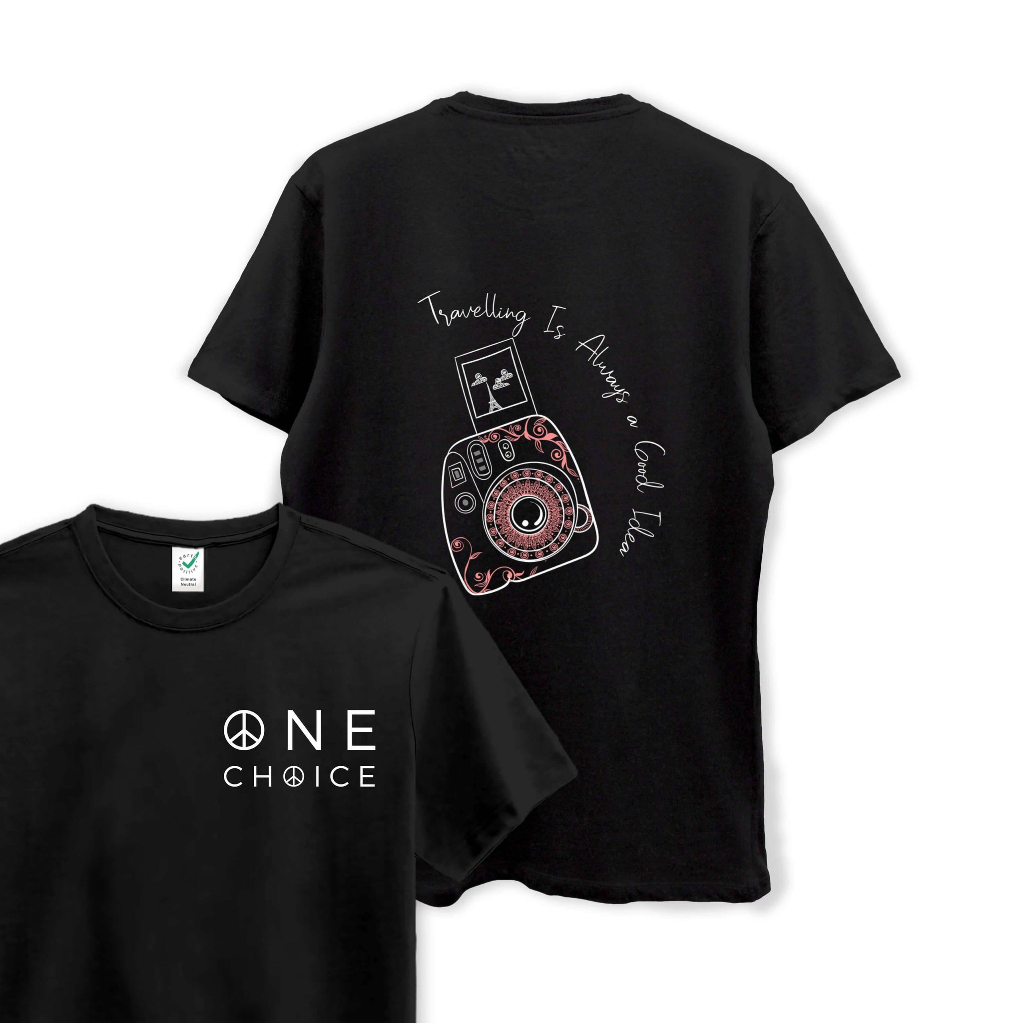 Camera - Travel Collection - Organic Cotton Tee - One Choice Apparel