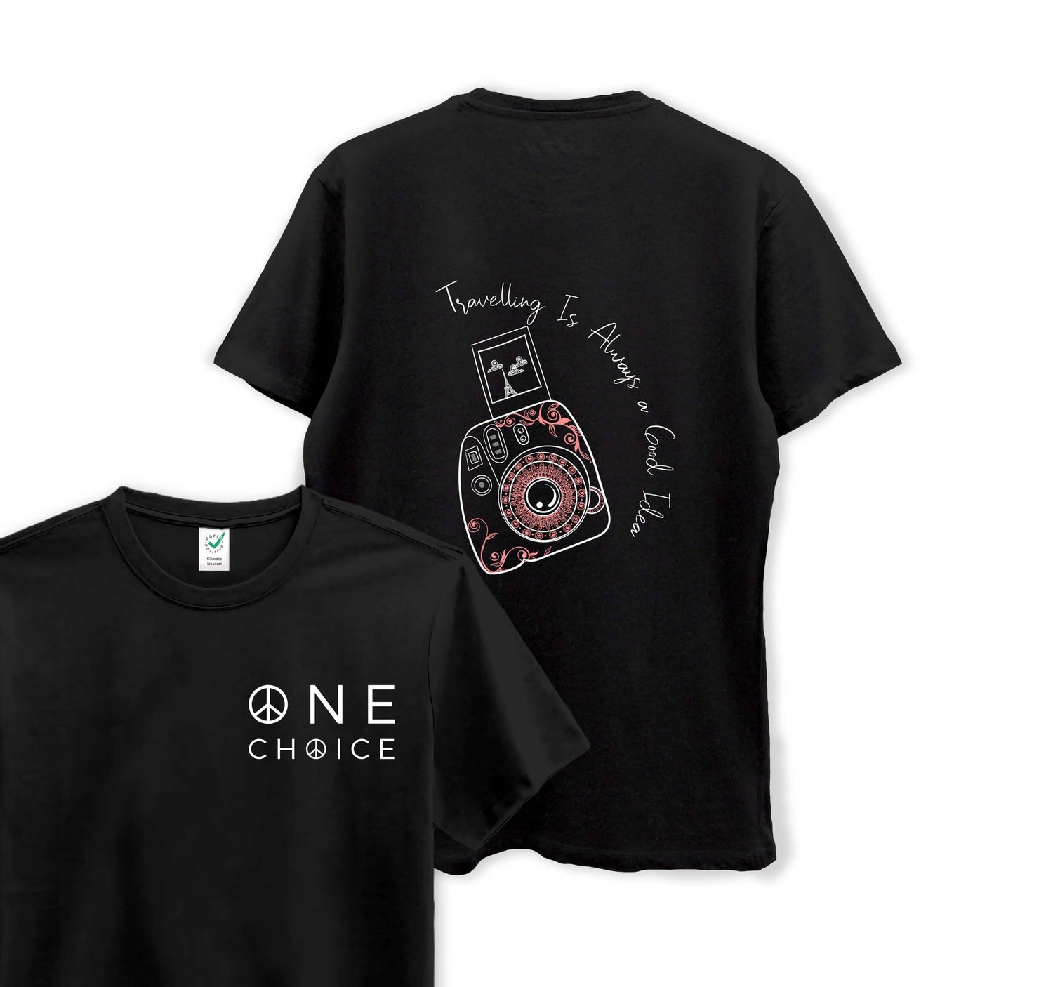 Camera - Travel Collection - Organic Cotton Tee - One Choice Apparel