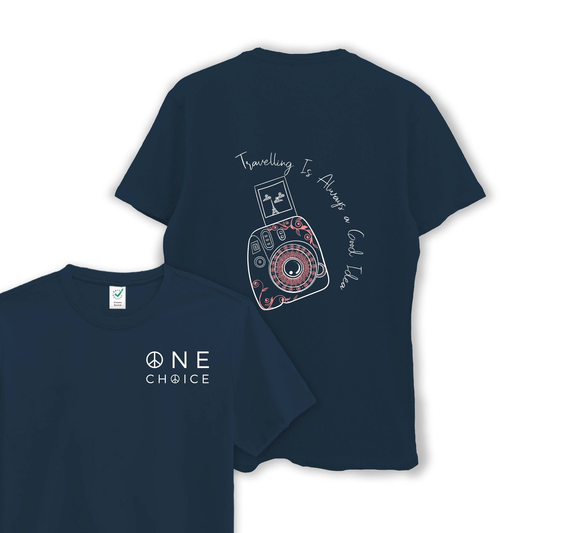 Camera - Travel Collection - Organic Cotton Tee - One Choice Apparel