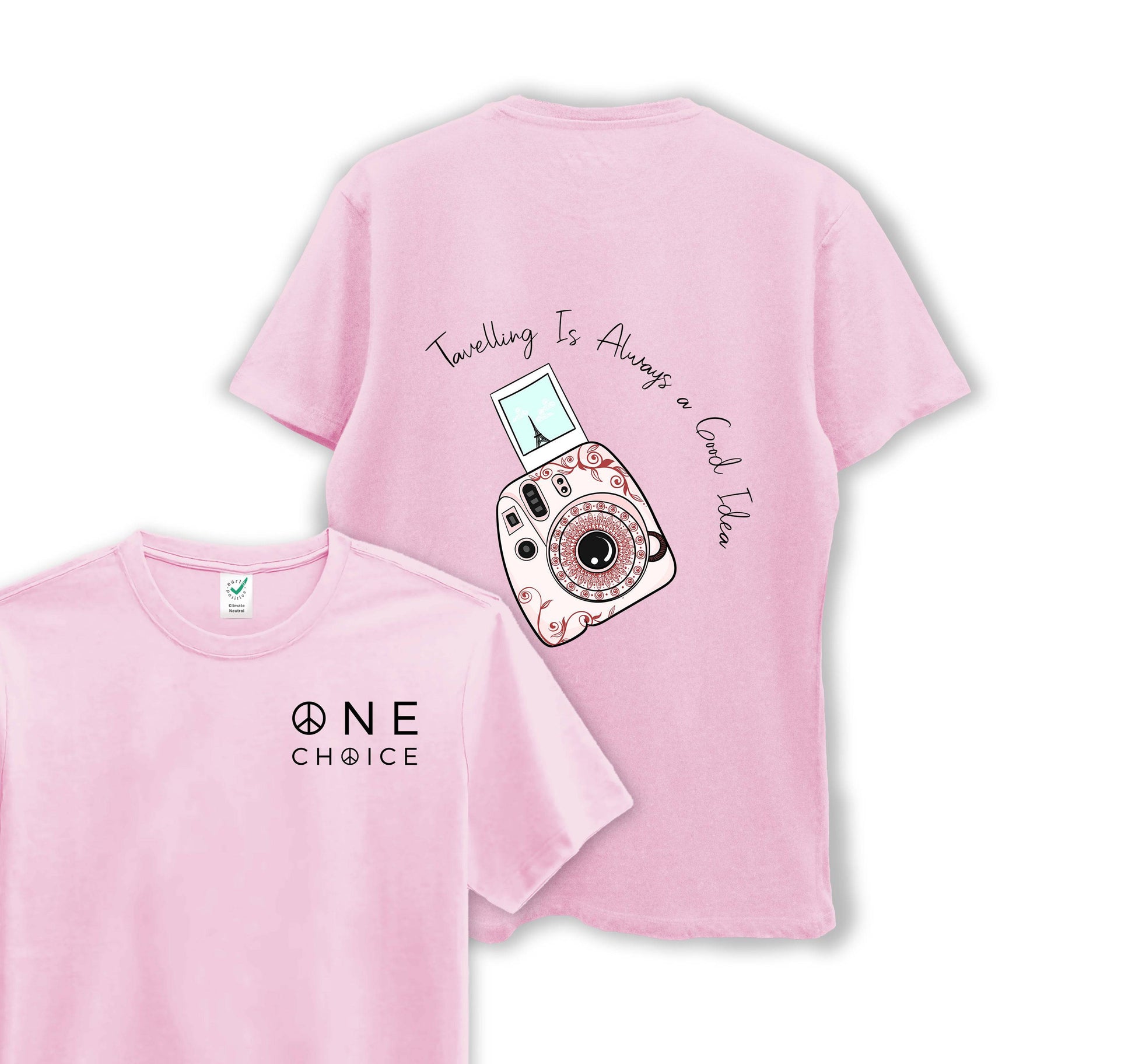 Camera - Travel Collection - Organic Cotton Tee - One Choice Apparel