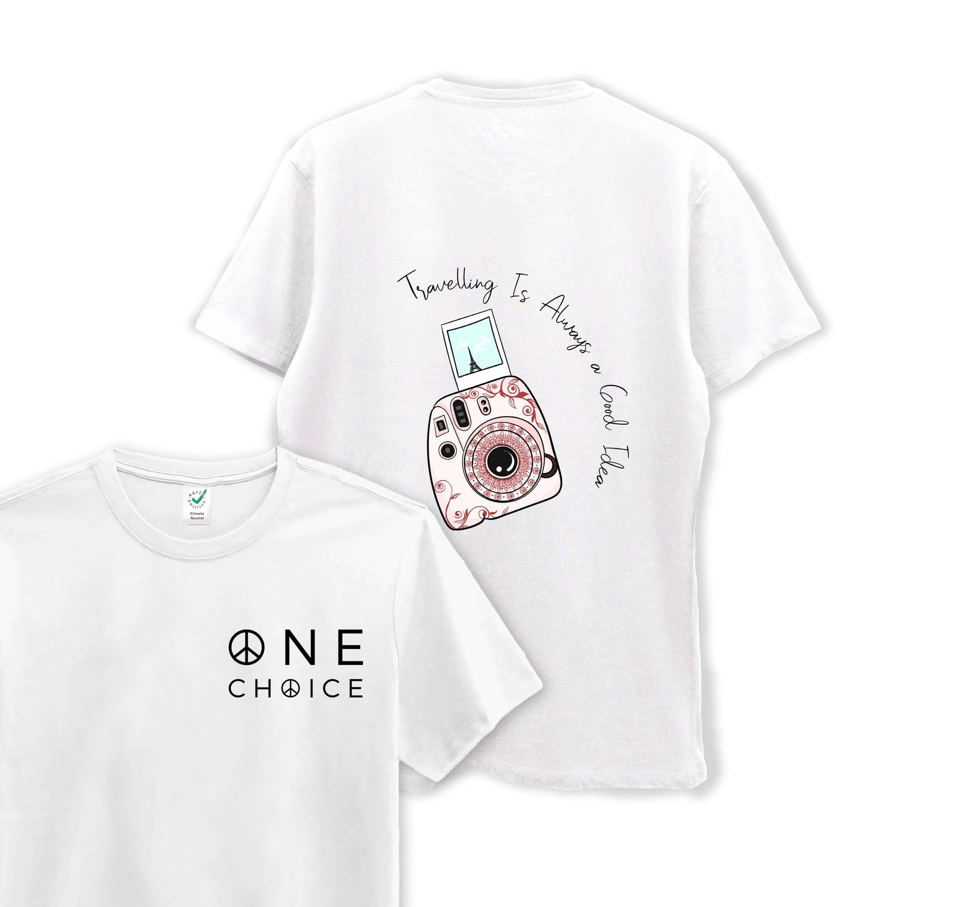 Camera - Travel Collection - Organic Cotton Tee - One Choice Apparel