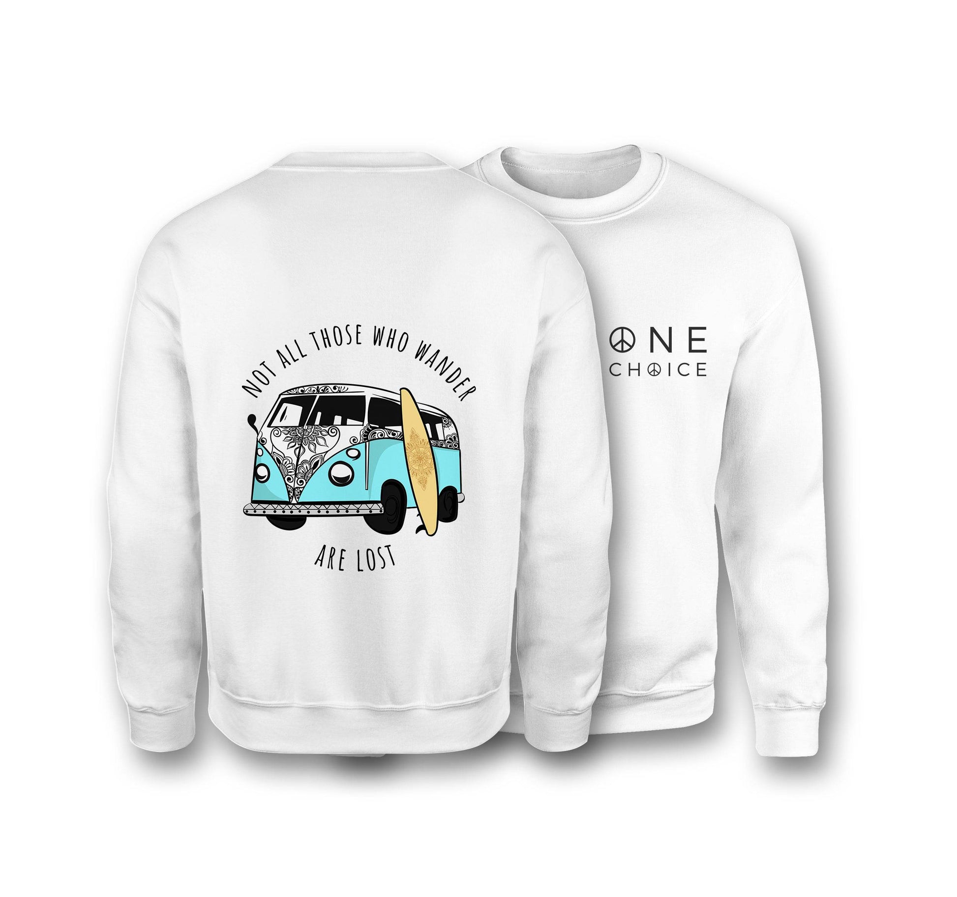 Campervan Sweatshirt - Organic Cotton Sweatshirt - One Choice Apparel