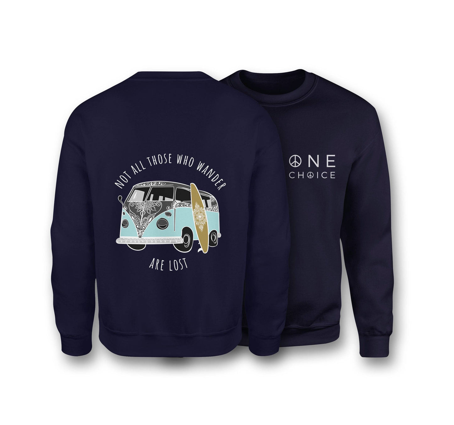 Campervan Sweatshirt - Organic Cotton Sweatshirt - One Choice Apparel