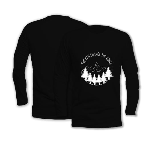 Change The World - Long Sleeve Organic Cotton T-Shirt - One Choice Apparel