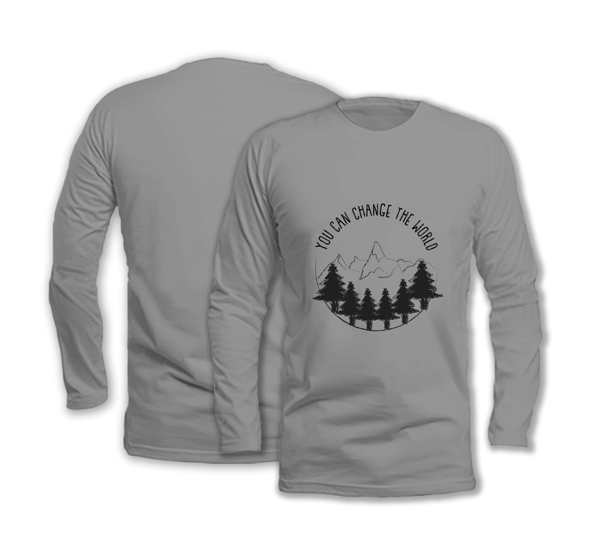 Change The World - Long Sleeve Organic Cotton T-Shirt - One Choice Apparel