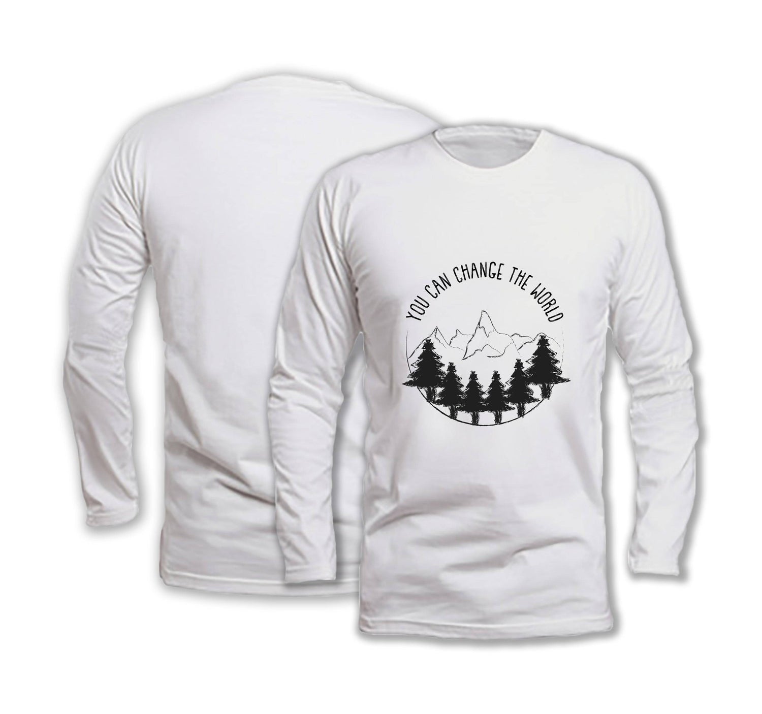 Change The World - Long Sleeve Organic Cotton T-Shirt - One Choice Apparel