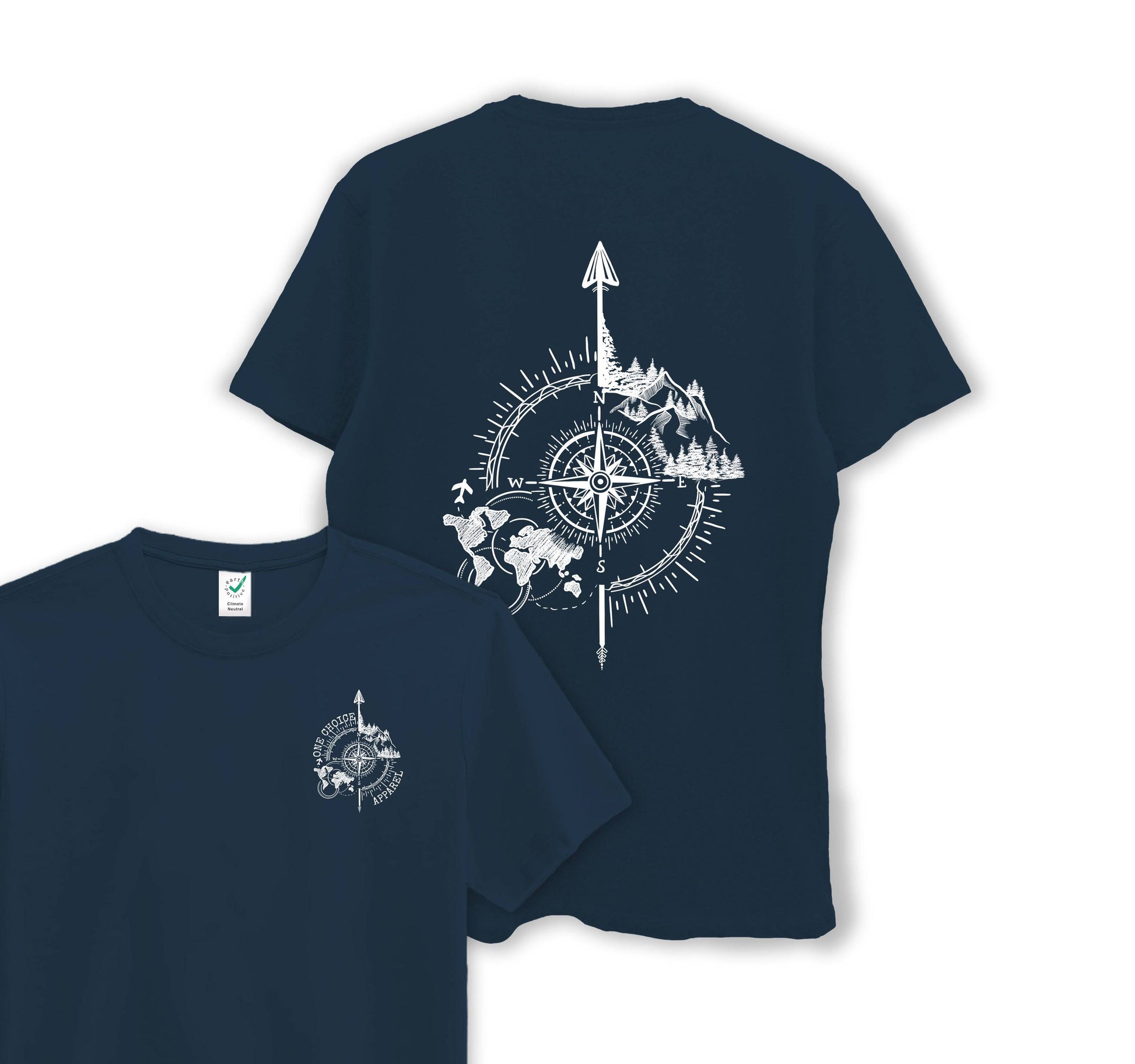 Compass - Organic Cotton Tee - One Choice Apparel