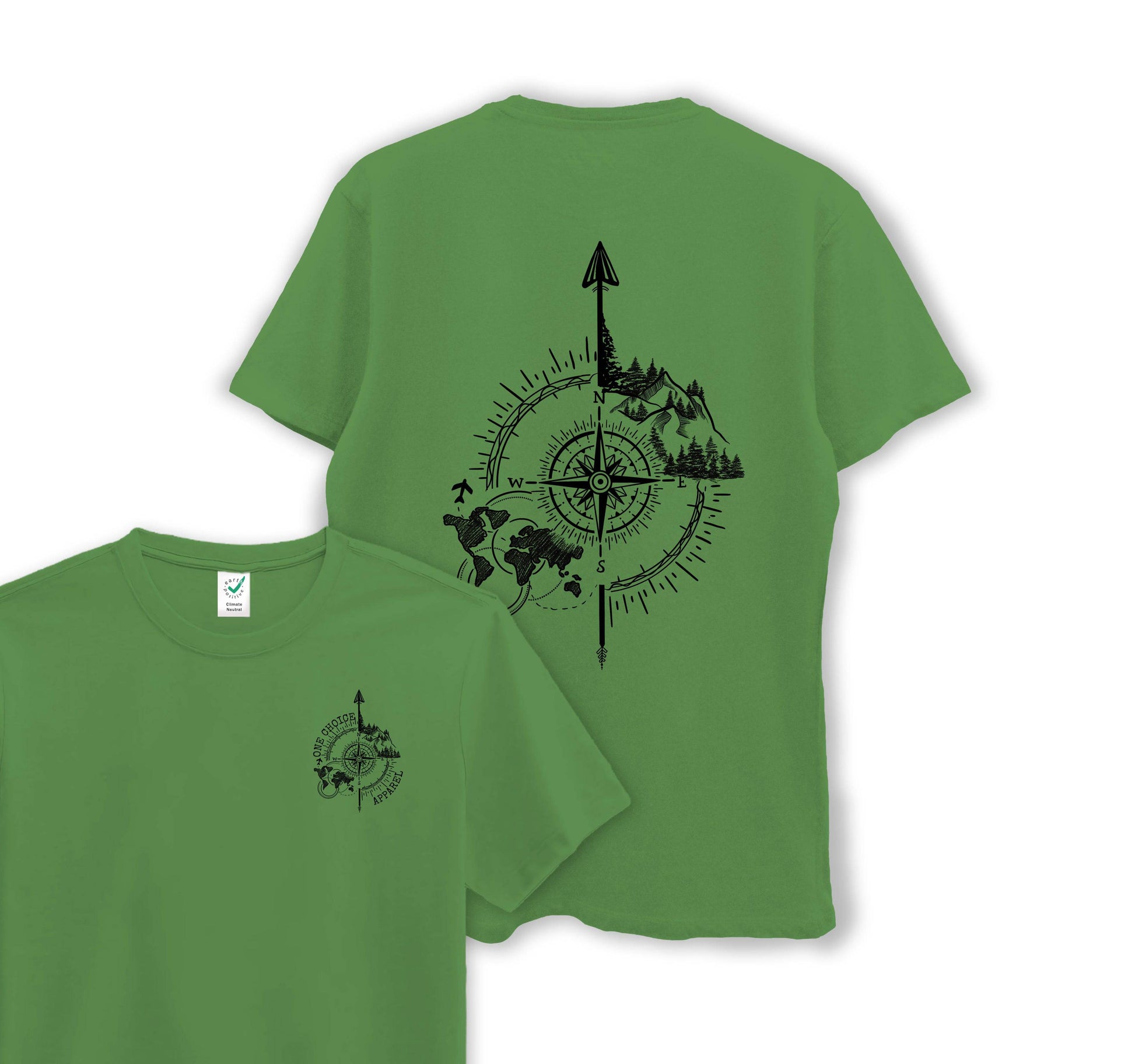 Compass - Organic Cotton Tee - One Choice Apparel