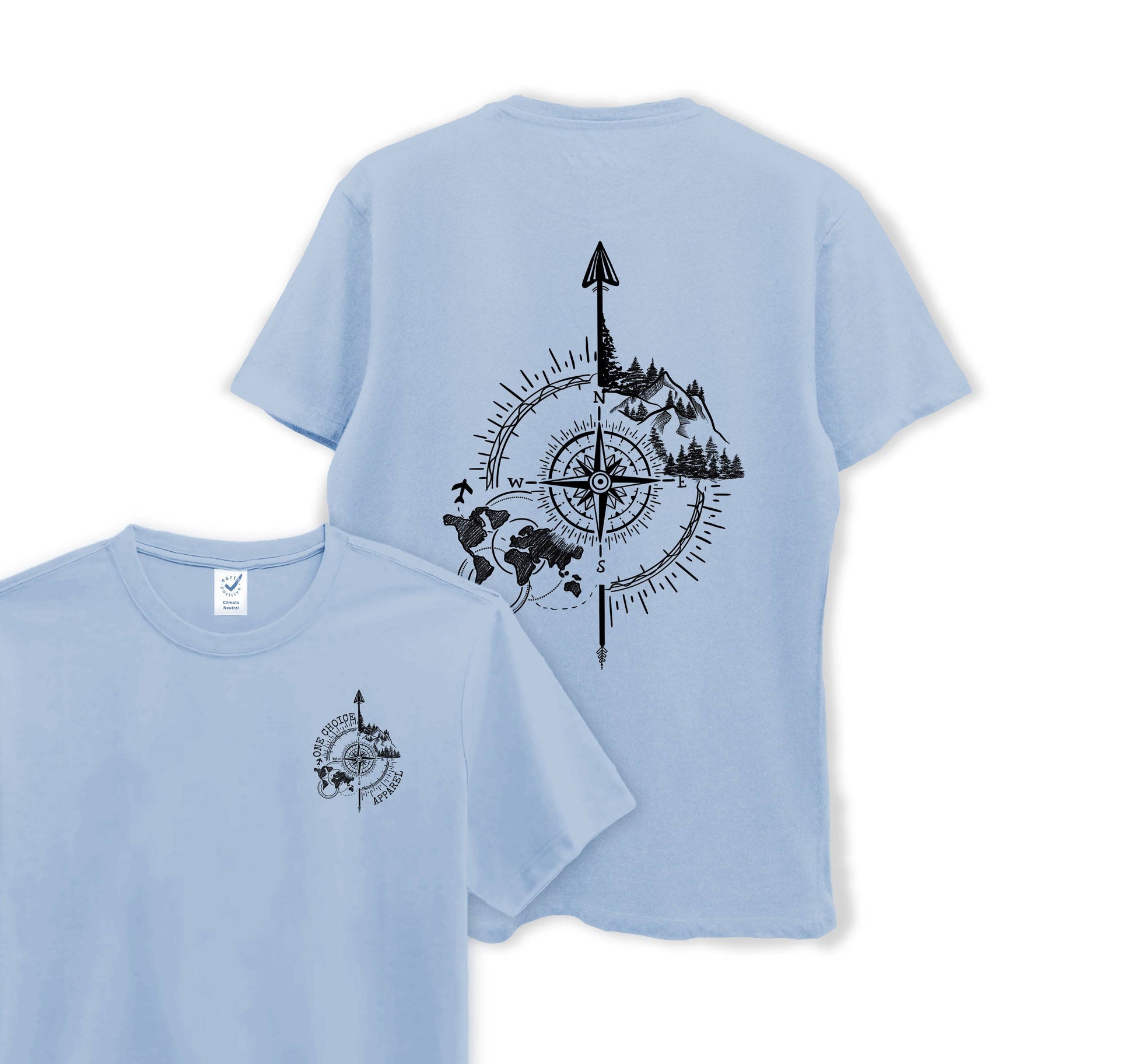 Compass - Organic Cotton Tee - One Choice Apparel