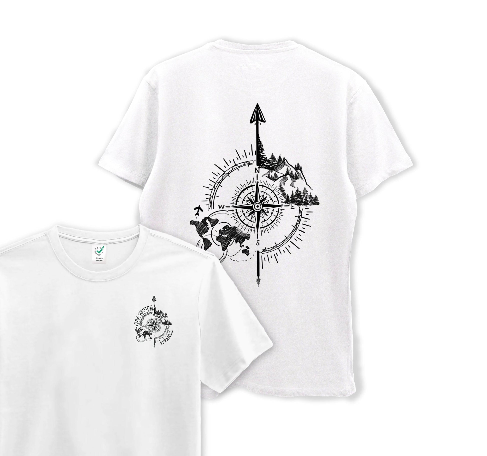 Compass - Organic Cotton Tee - One Choice Apparel