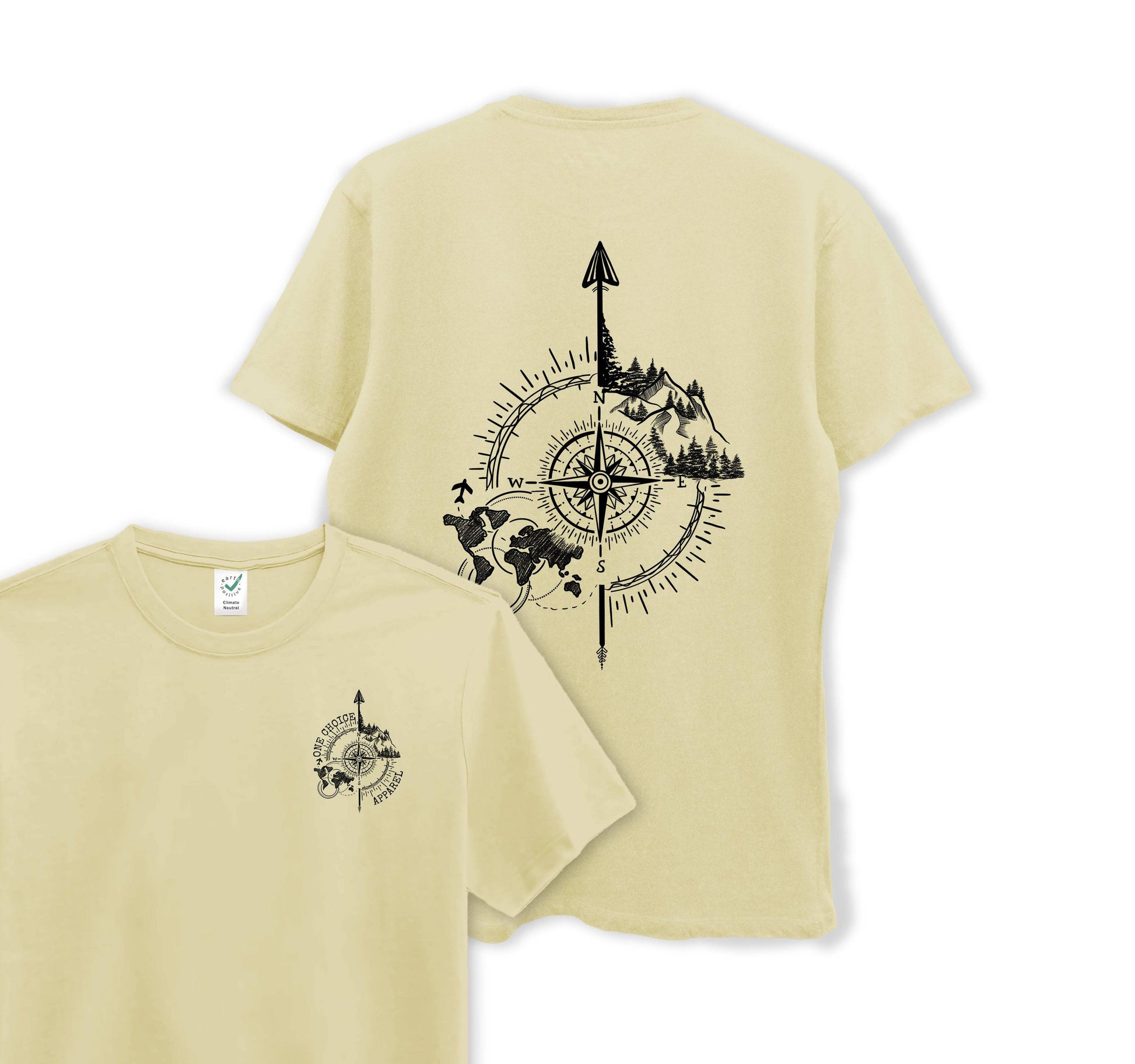 Compass - Organic Cotton Tee - One Choice Apparel