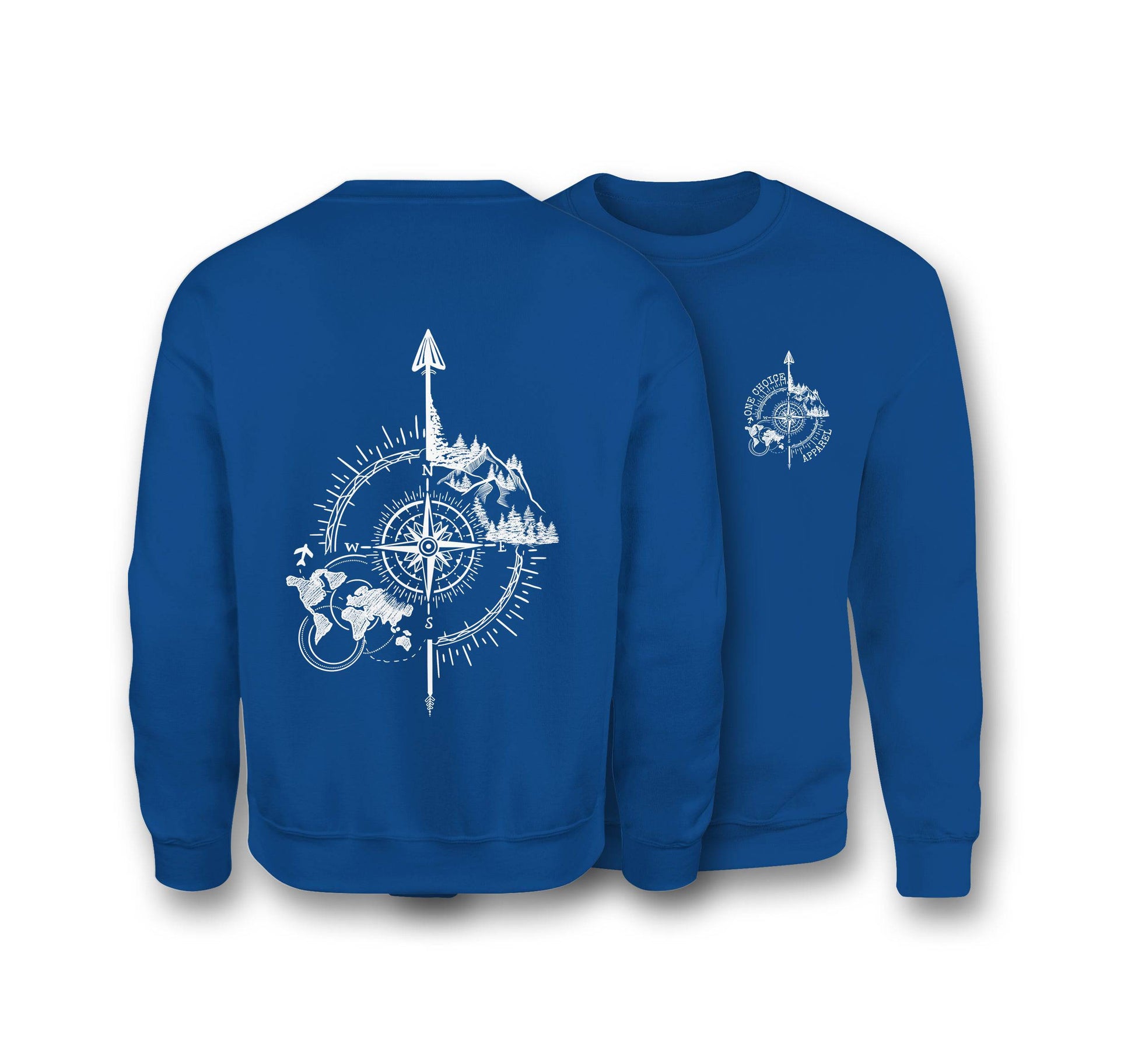 Compass Sweatshirt - Organic Cotton Sweatshirt - One Choice Apparel