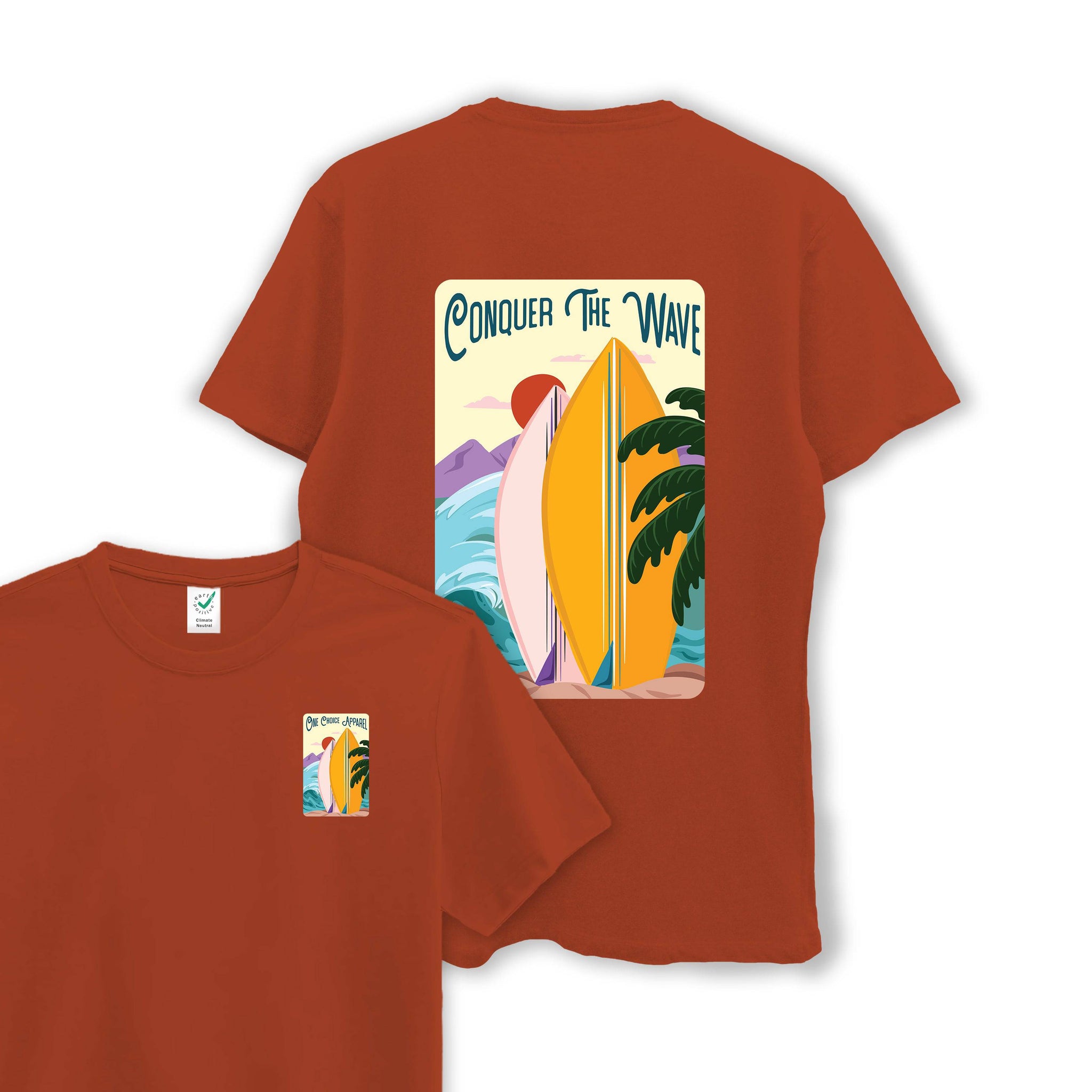 Conquer The Wave - Organic Cotton Tee - One Choice Apparel