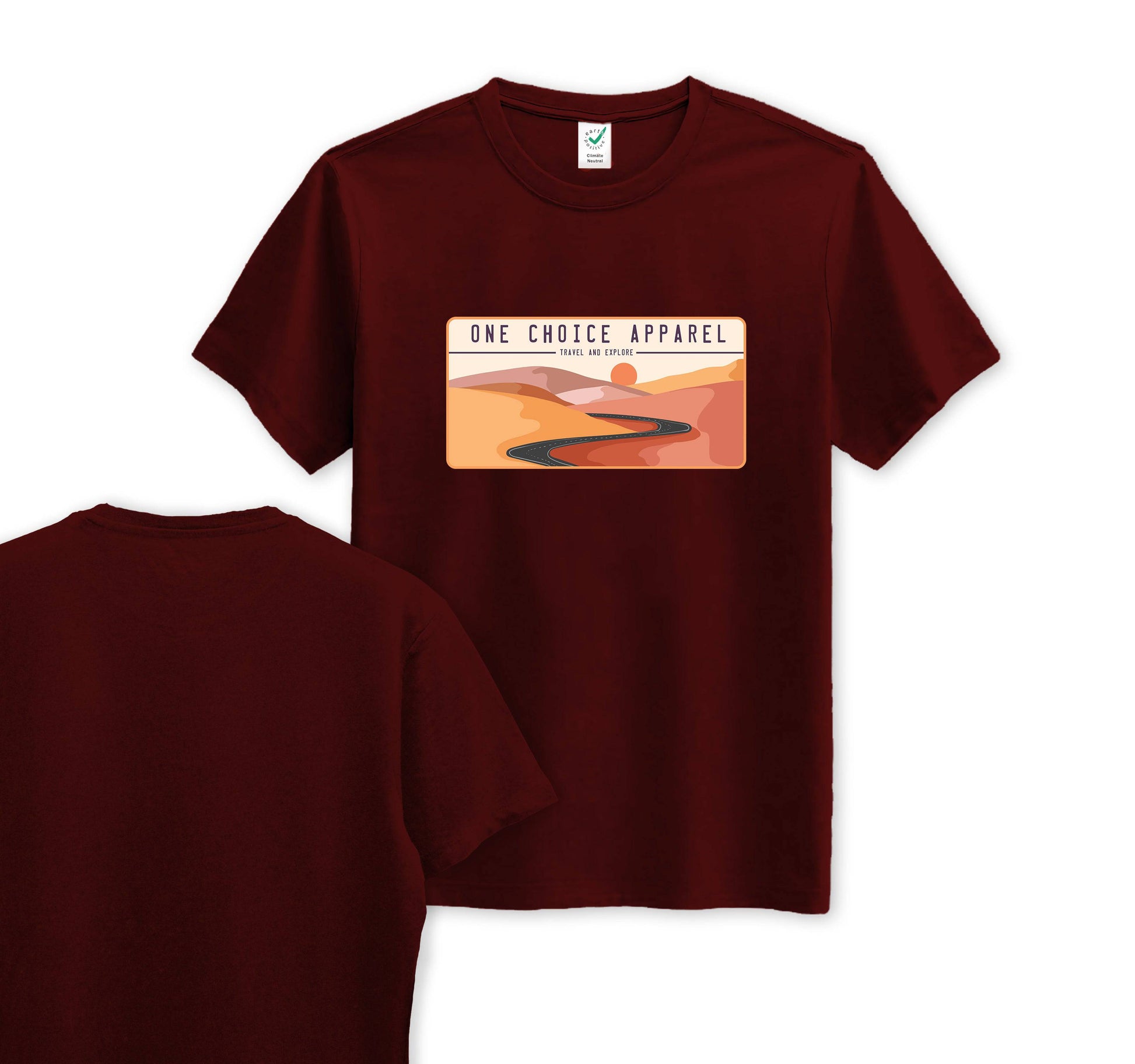 Desert Scene - Organic Cotton Tee - Front Print - One Choice Apparel