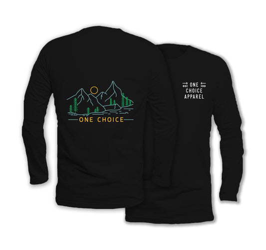 Dusk Scene - Long Sleeve Organic Cotton T-Shirt - One Choice Apparel