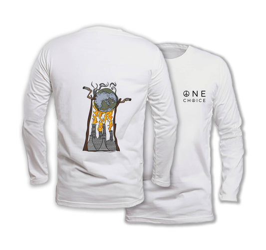 Earth Roast - Long Sleeve Organic Cotton T-Shirt - One Choice Apparel