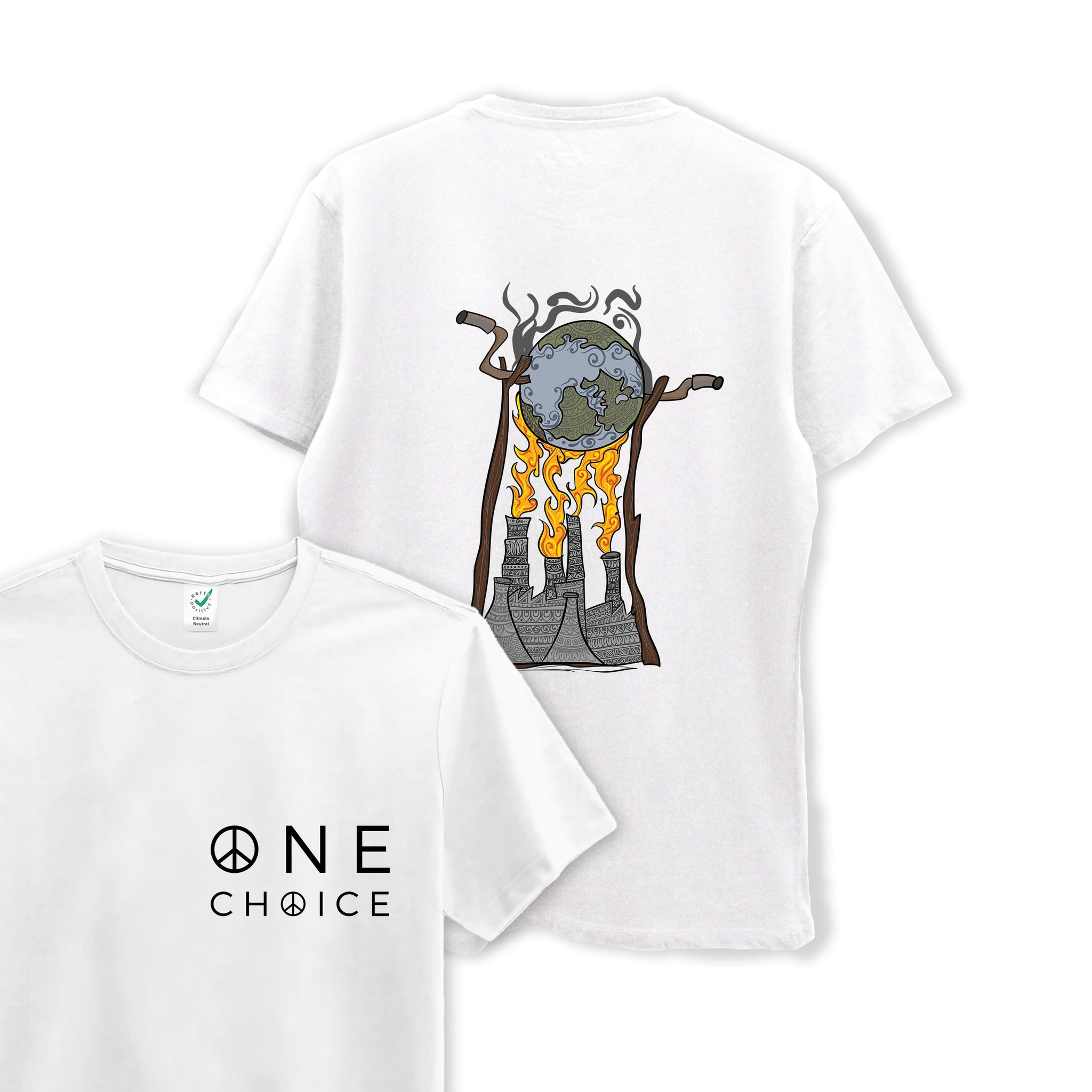 Earth Roast Tee - Climate Change Collection - Organic Cotton Tee - One Choice Apparel